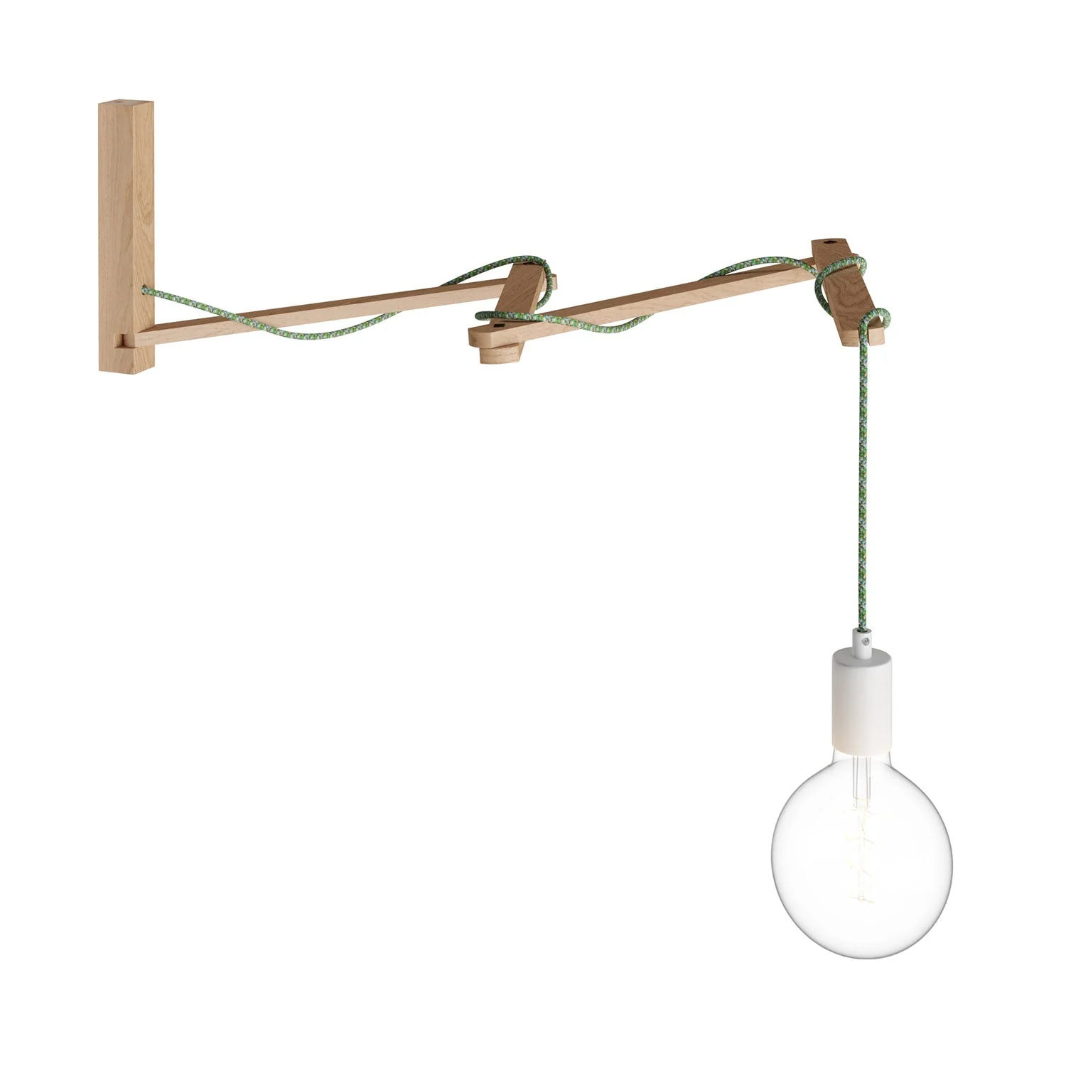 Pinocchio XL, adjustable wooden wall bracket for wall lamps - Image 2