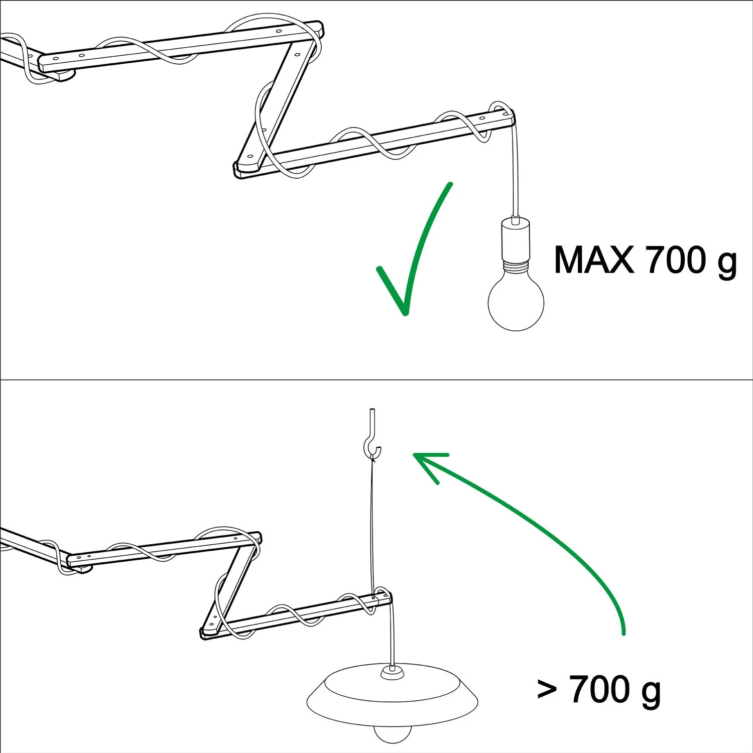 Pinocchio XL, adjustable wooden wall bracket for wall lamps - Image 5