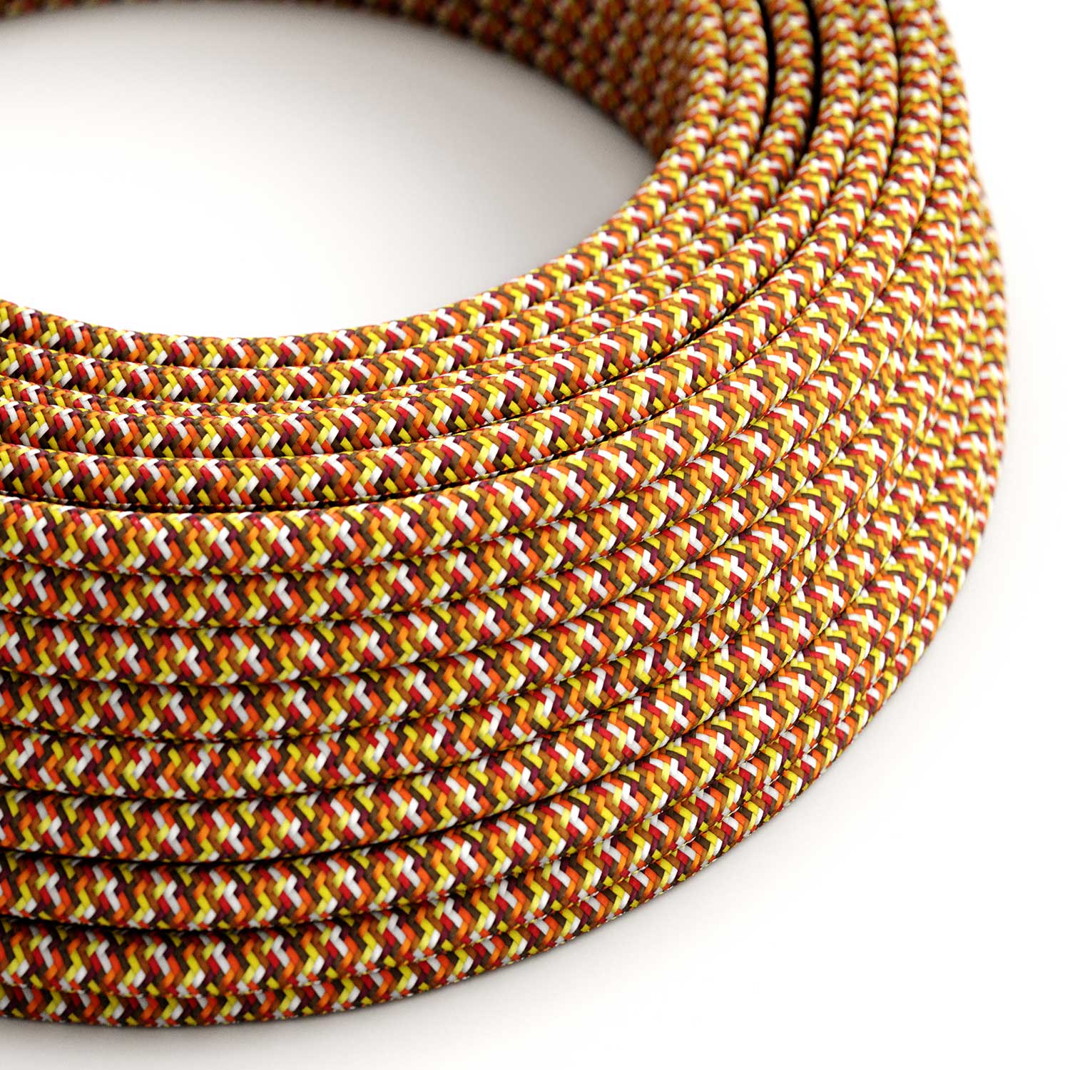 Pixel Orange covered round electric cable - RX01