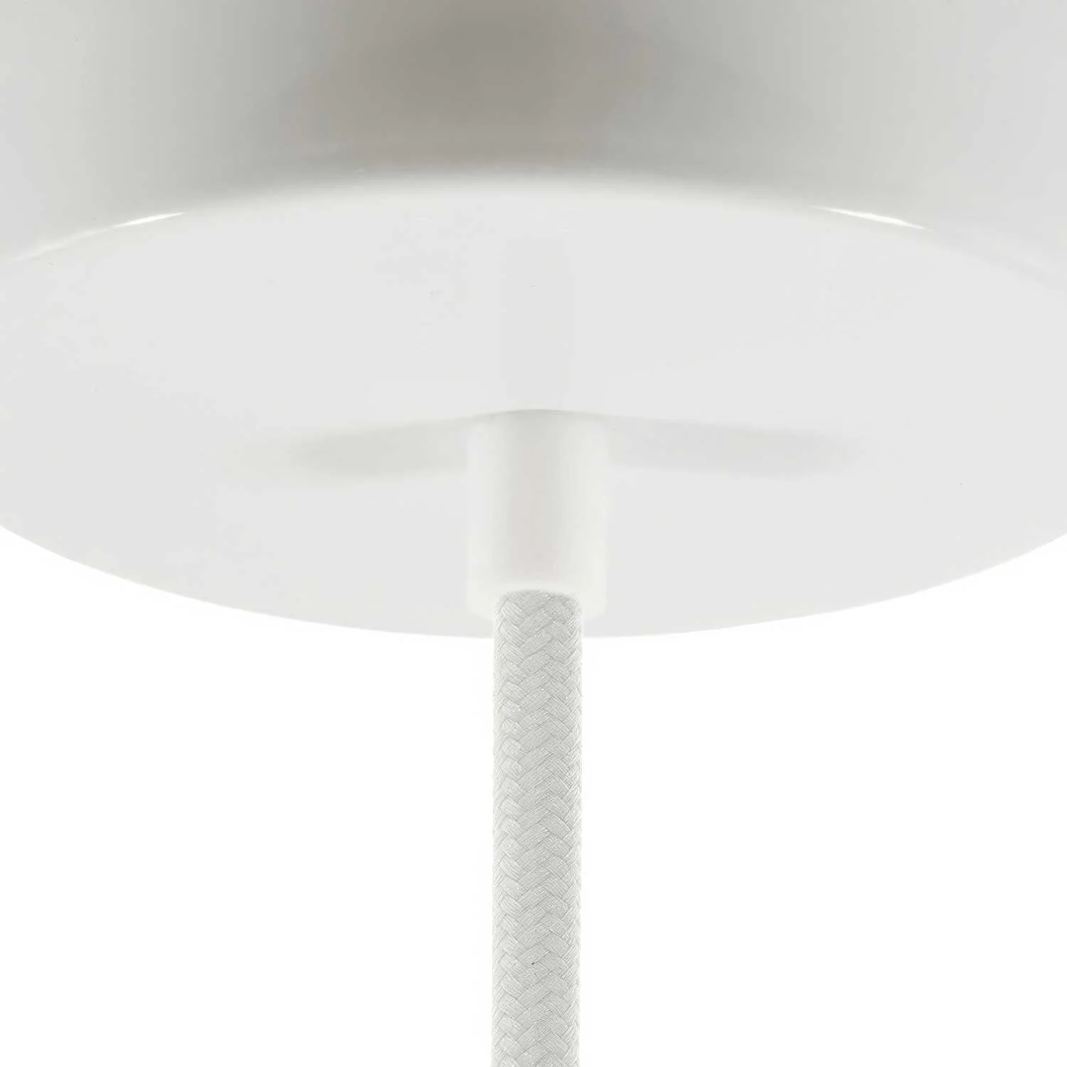 Cylindrical cable clamp in plastic complete with rod, nut and washer - White - Image 3