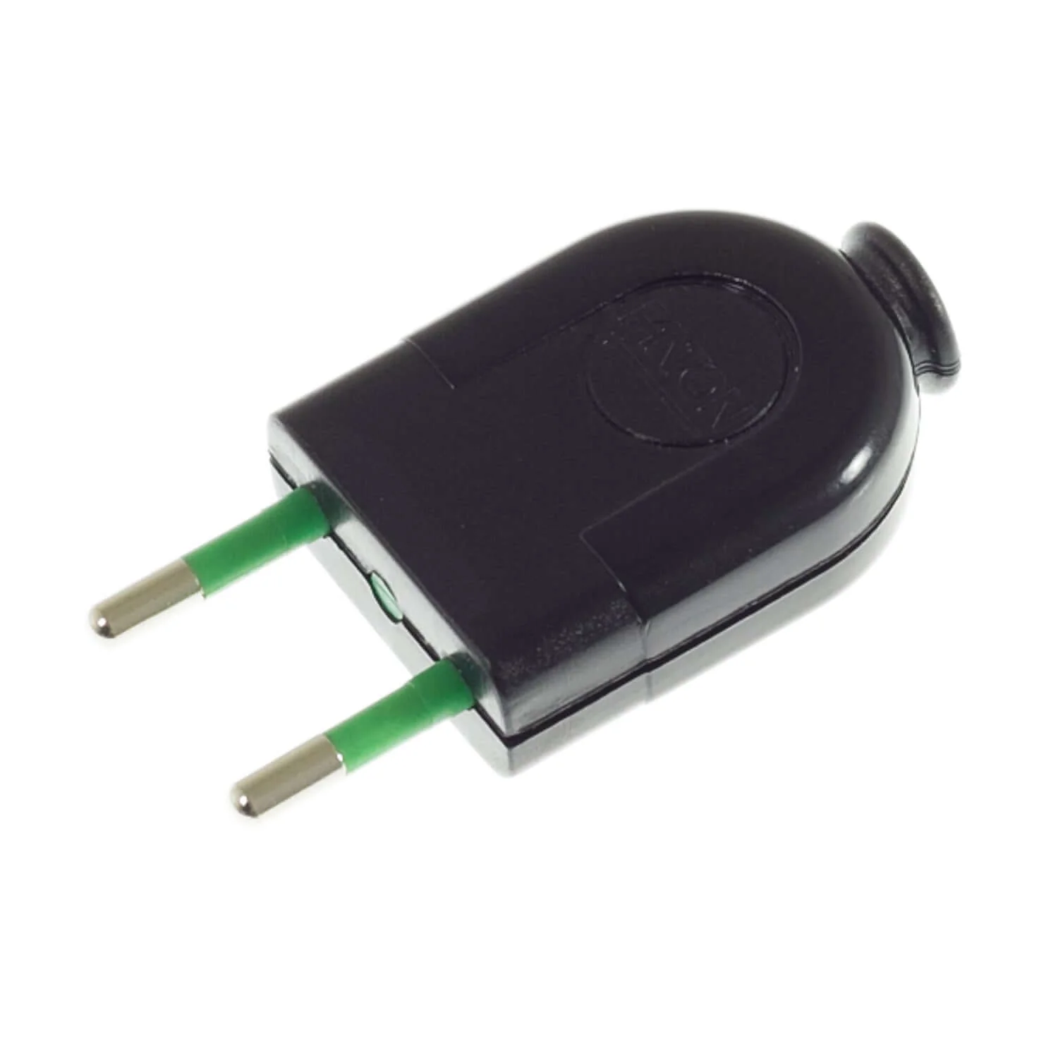 2-Pole Plug 10A (small) - IMQ - Made in Italy - Black