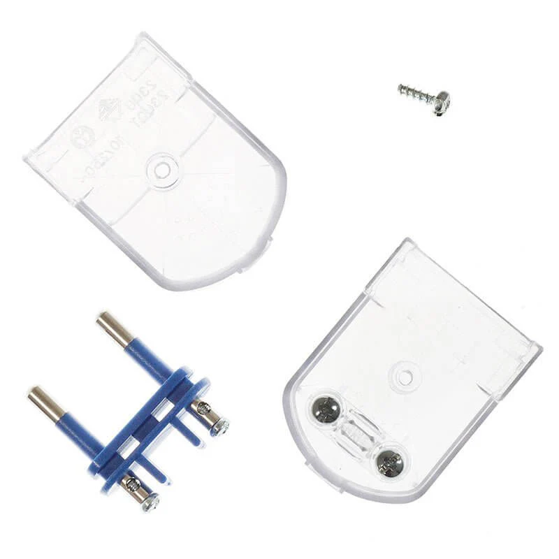 2 Pin 10A plug (small) - IMQ - Made in Italy - Transparent - Image 2