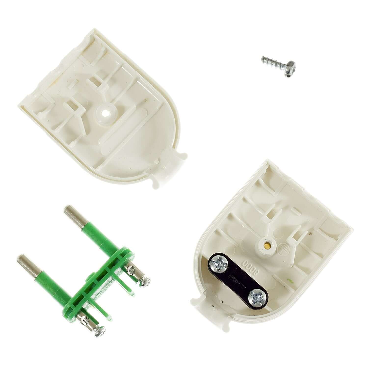 2-pole plug 10A (small) - IMQ - Made in Italy - White - Image 2