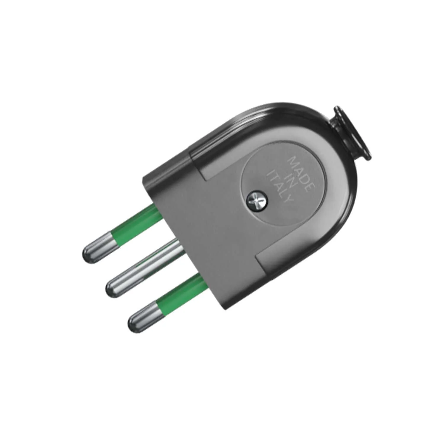 2P + T 10 A plug - IMQ - Black