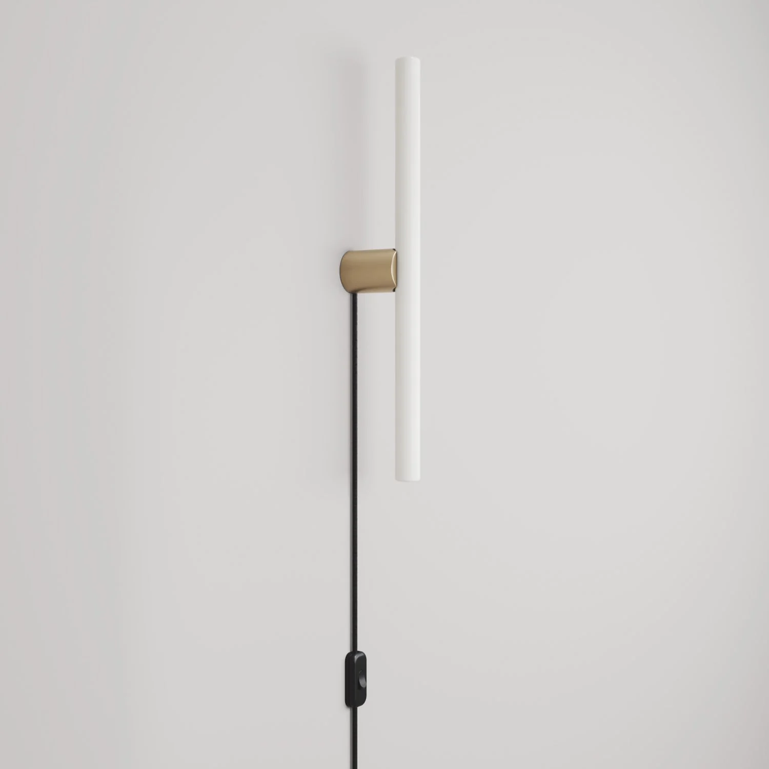 Plug-in lamp with metallic finish and linear LED light bulb S14d – Satin bronze - Image 4