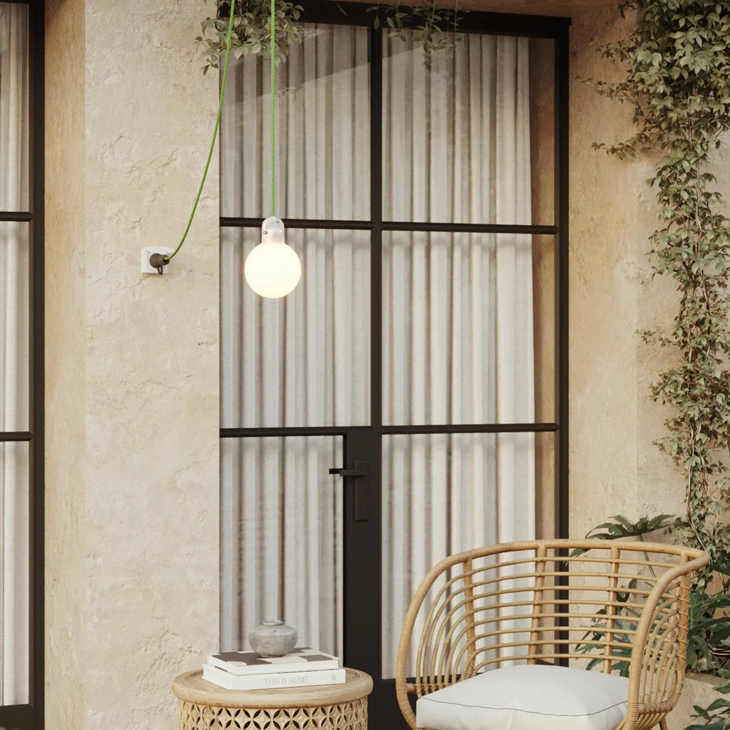 Outdoor plug-in lamp Modulair IP65 with unbreakable Unbreak-a-Ball lampshade and SX08 cable - Image 2