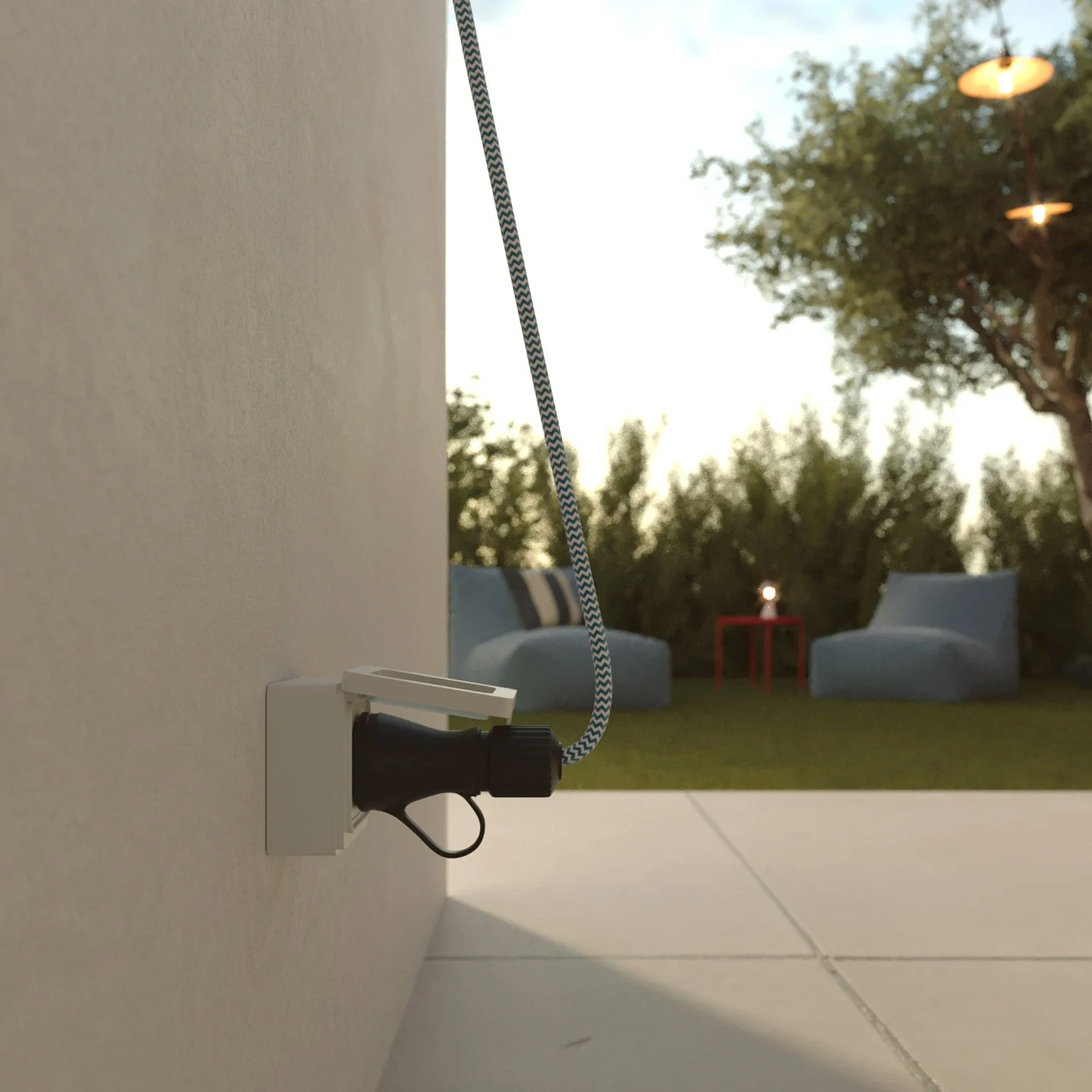 Black Schuko plug 16A 250V IP44 for outdoor use - Compatible with Modulair System - Black - Image 5