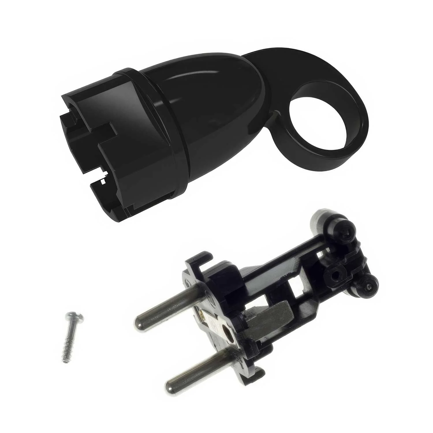 Schuko Comfort plug with ring 16A 250V - Black - Image 5