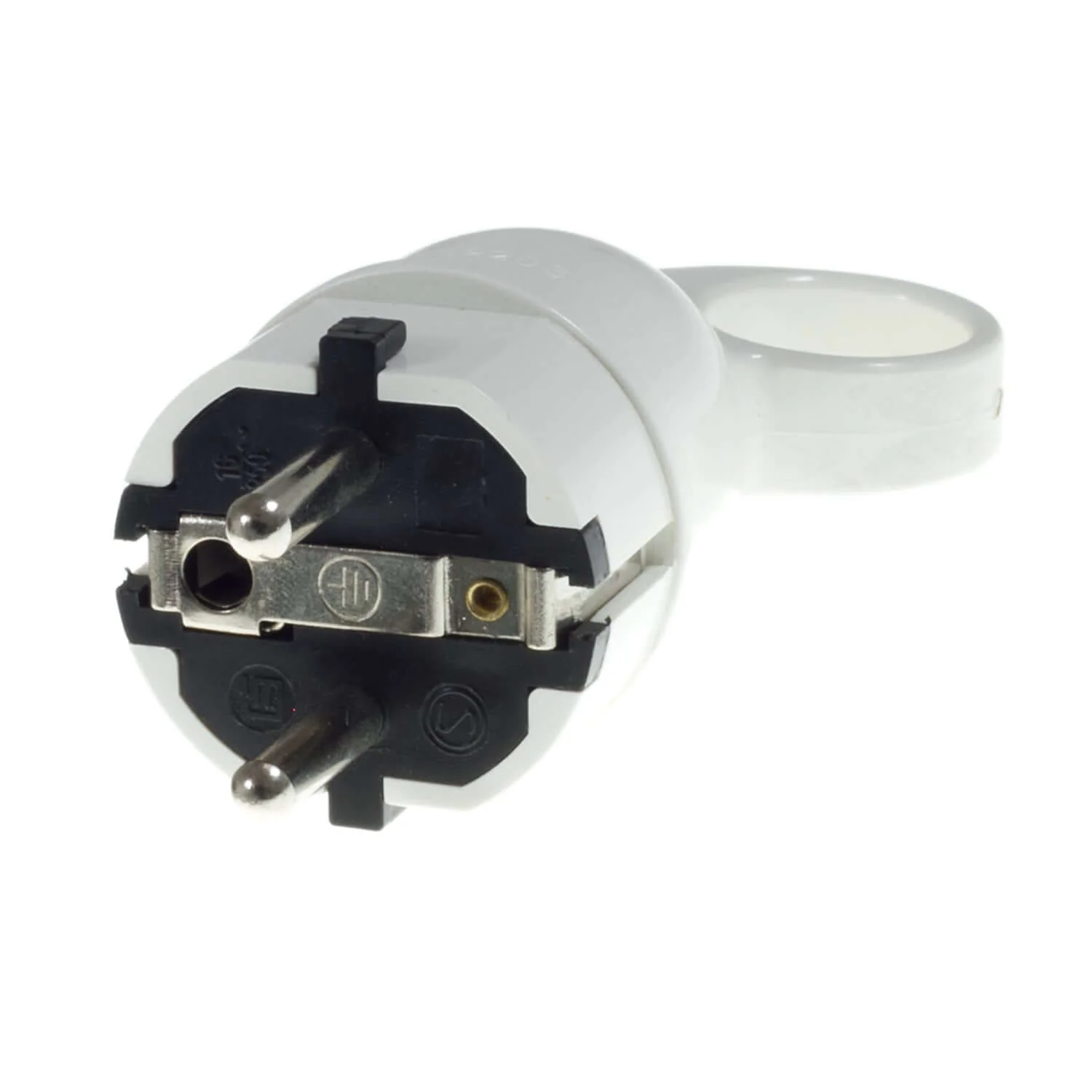 Schuko Comfort plug with ring 16A 250V - White