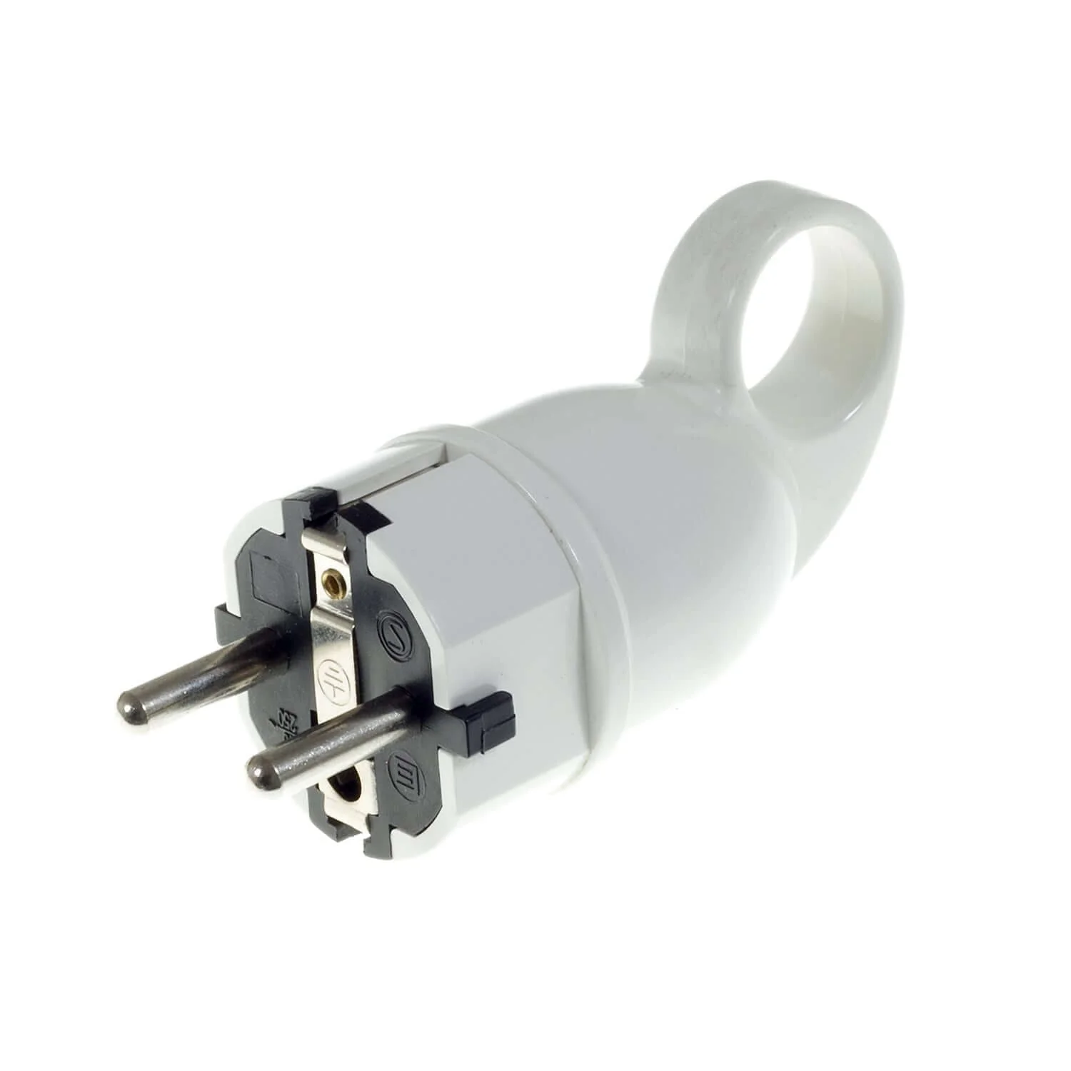 Schuko Comfort plug with ring 16A 250V - White - Image 3