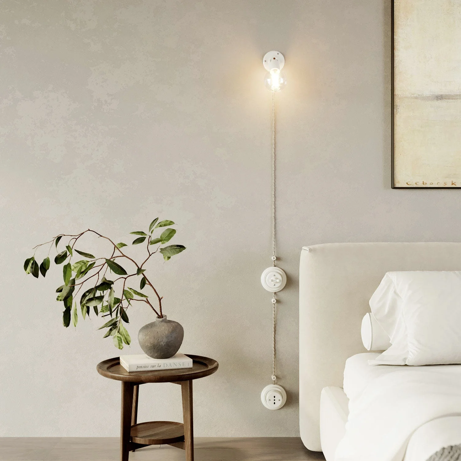 Porcelain base for electrical socket and for switch/diverter – White - Image 4
