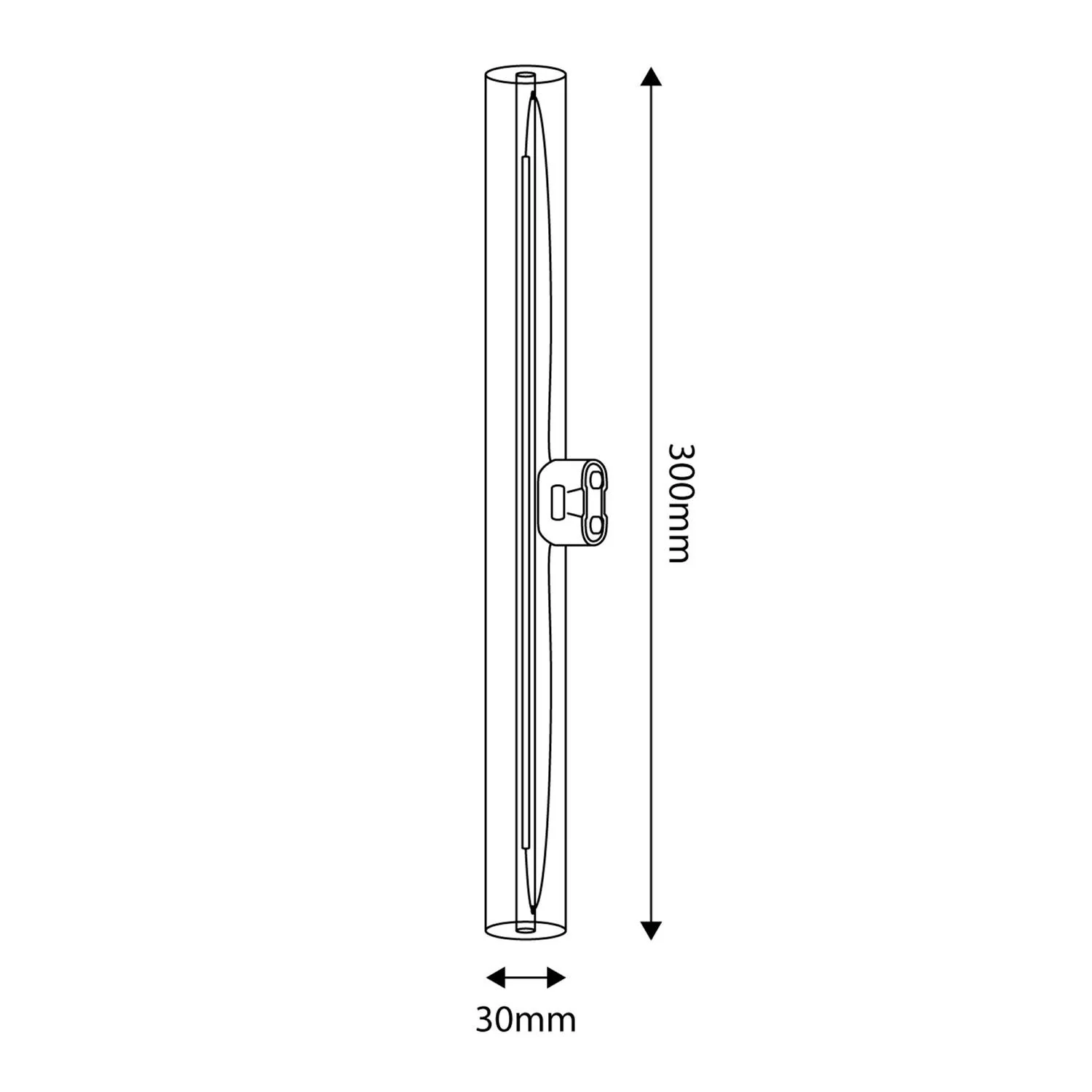 LED light bulb with Porcelain Effect CRI 90 Linear S14d - length 300 mm 6W 470Lm 2700K Dimmable - S11 - Image 4