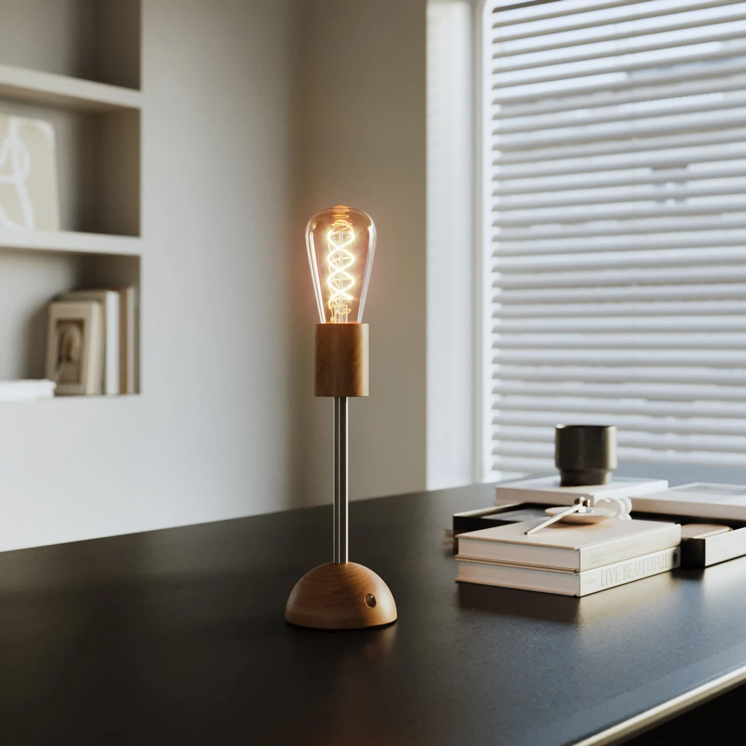 Portable and rechargeable Cabless02 lamp with golden Edison light bulb - Neutral - Image 4