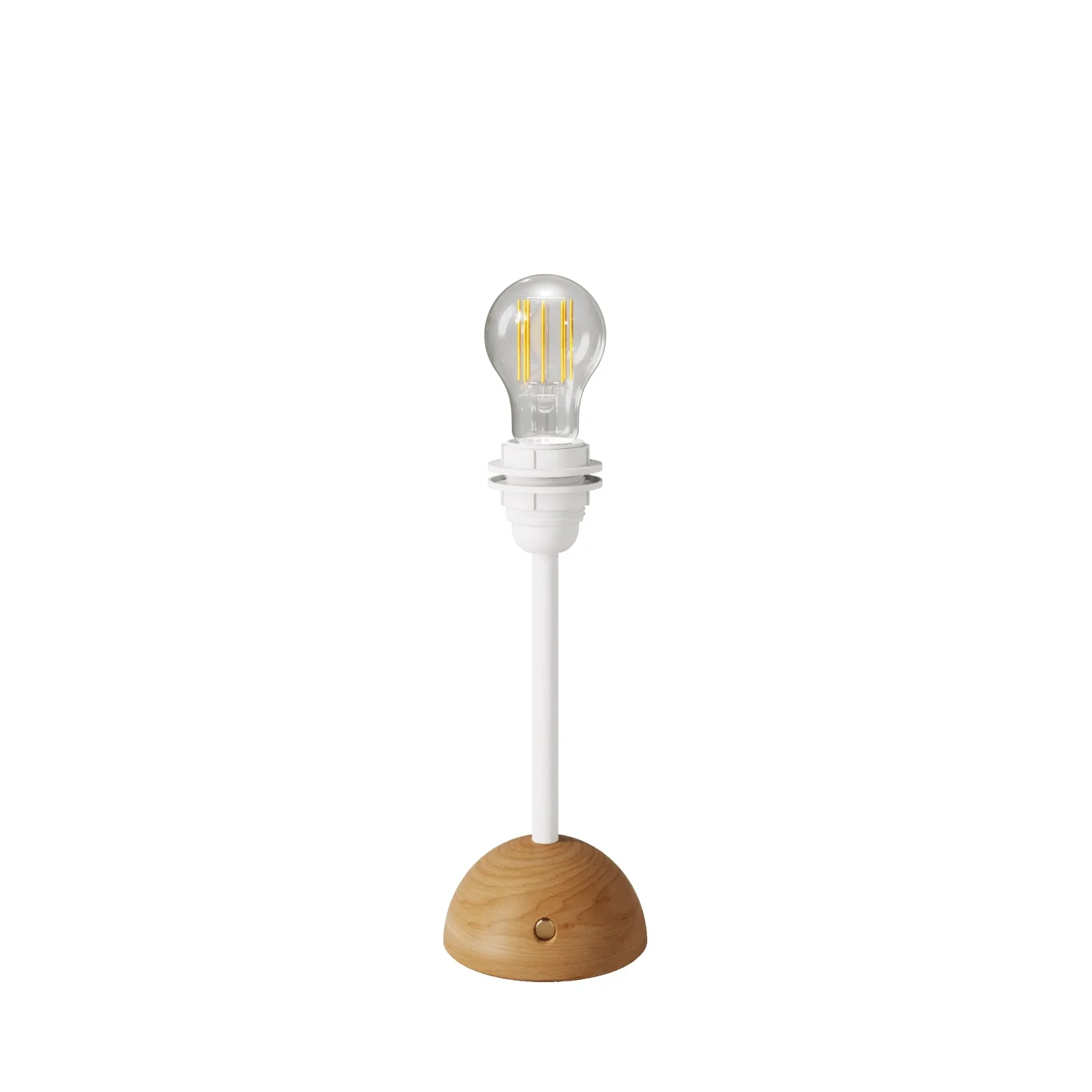 Portable and rechargeable Cabless12 light with drop-shaped Light bulb and lampshade-ready fitting - Neutral