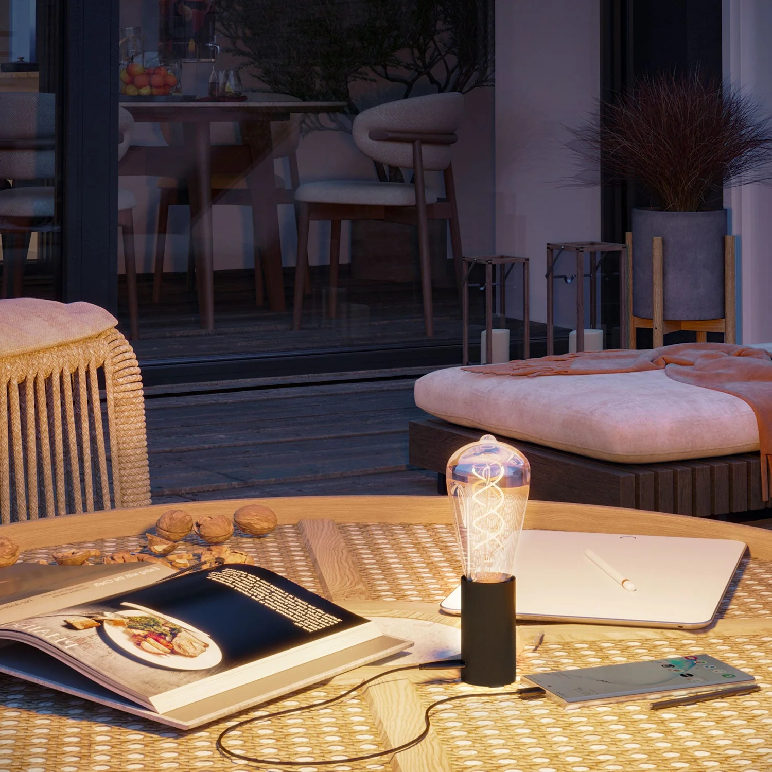 YES! Portable lamp at 5V with ST64 light bulb - Black - Image 5