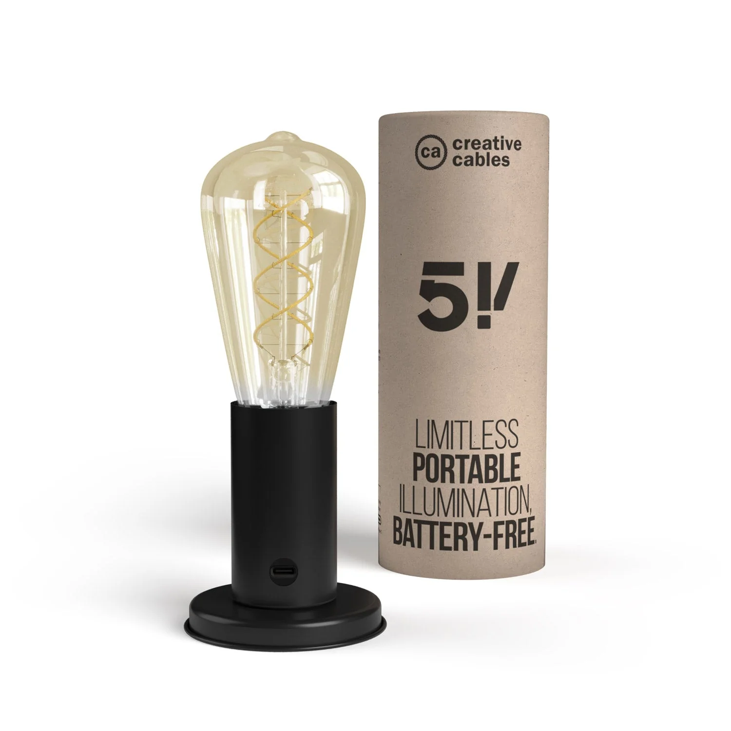 Portable lamp in SI! gift box, 5 volt - Black