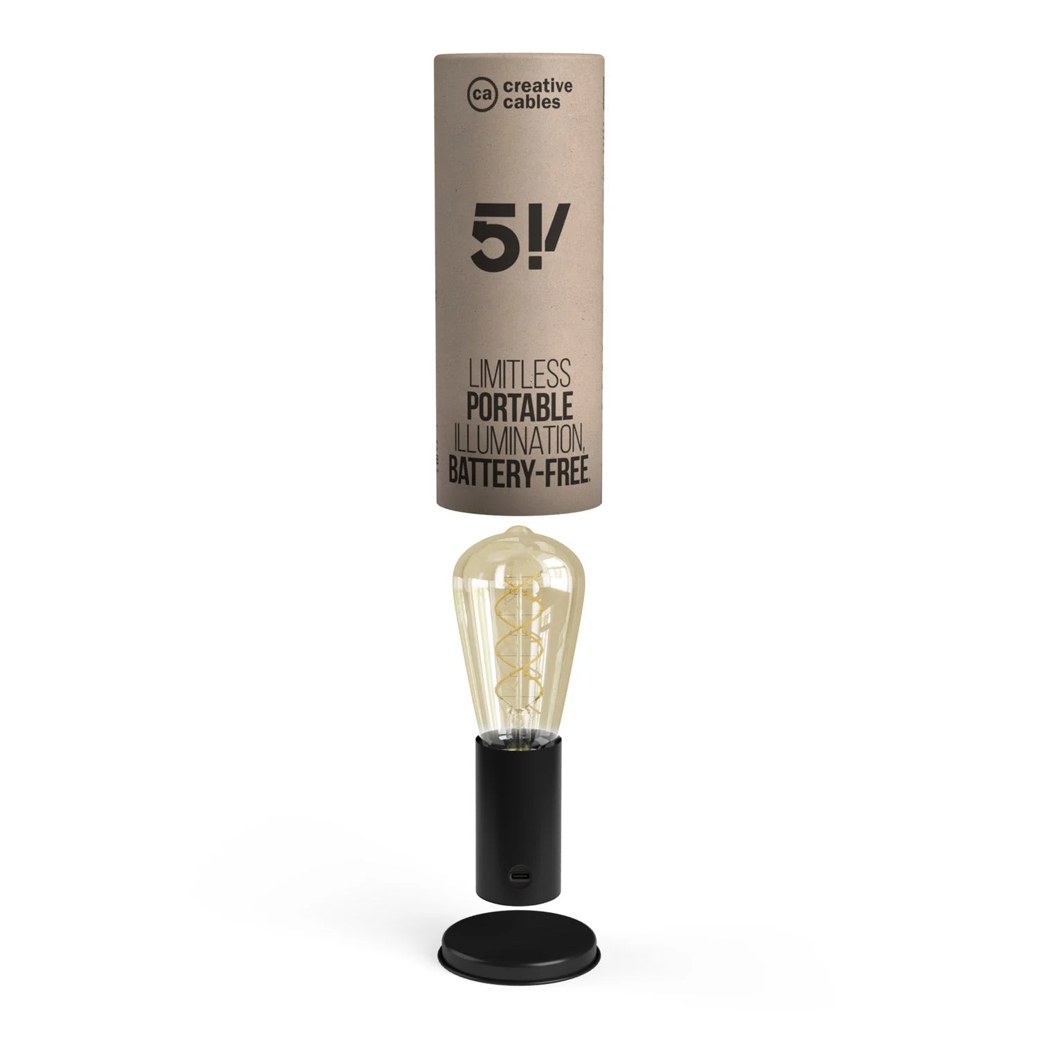 Portable lamp in SI! gift box, 5 volt - Black - Image 5