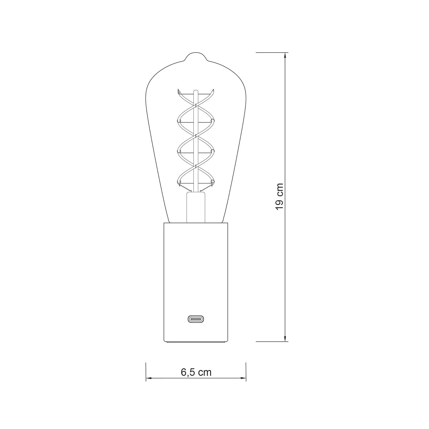 Portable lamp in SI! gift box, 5 volt - Black - Image 7