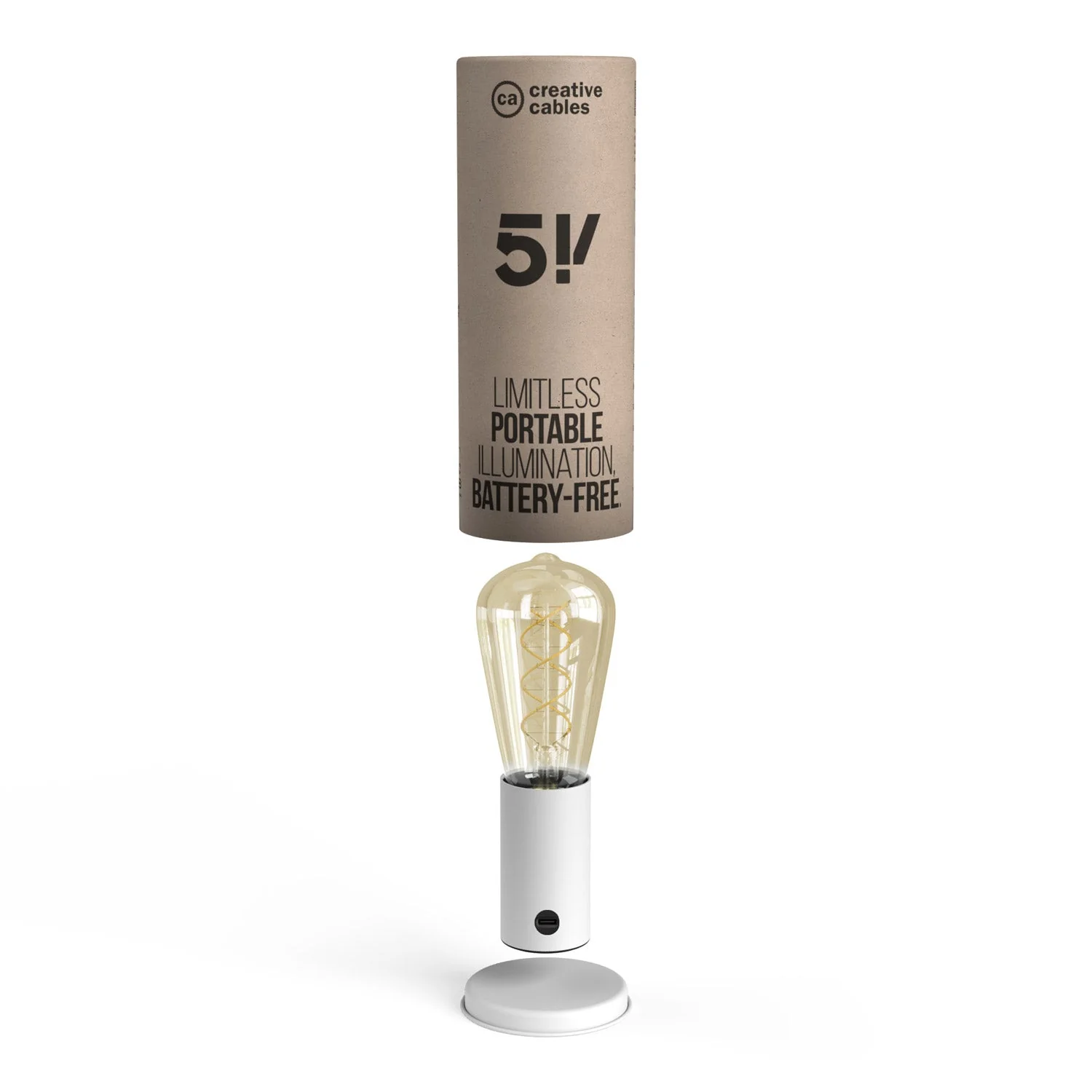 Portable lamp in SI! gift box at 5 volts - Matt white - Image 5