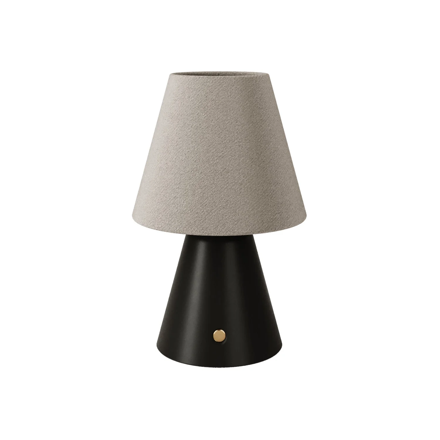 Cabless11 portable rechargeable lamp with teardrop light bulb and lampshade - Black