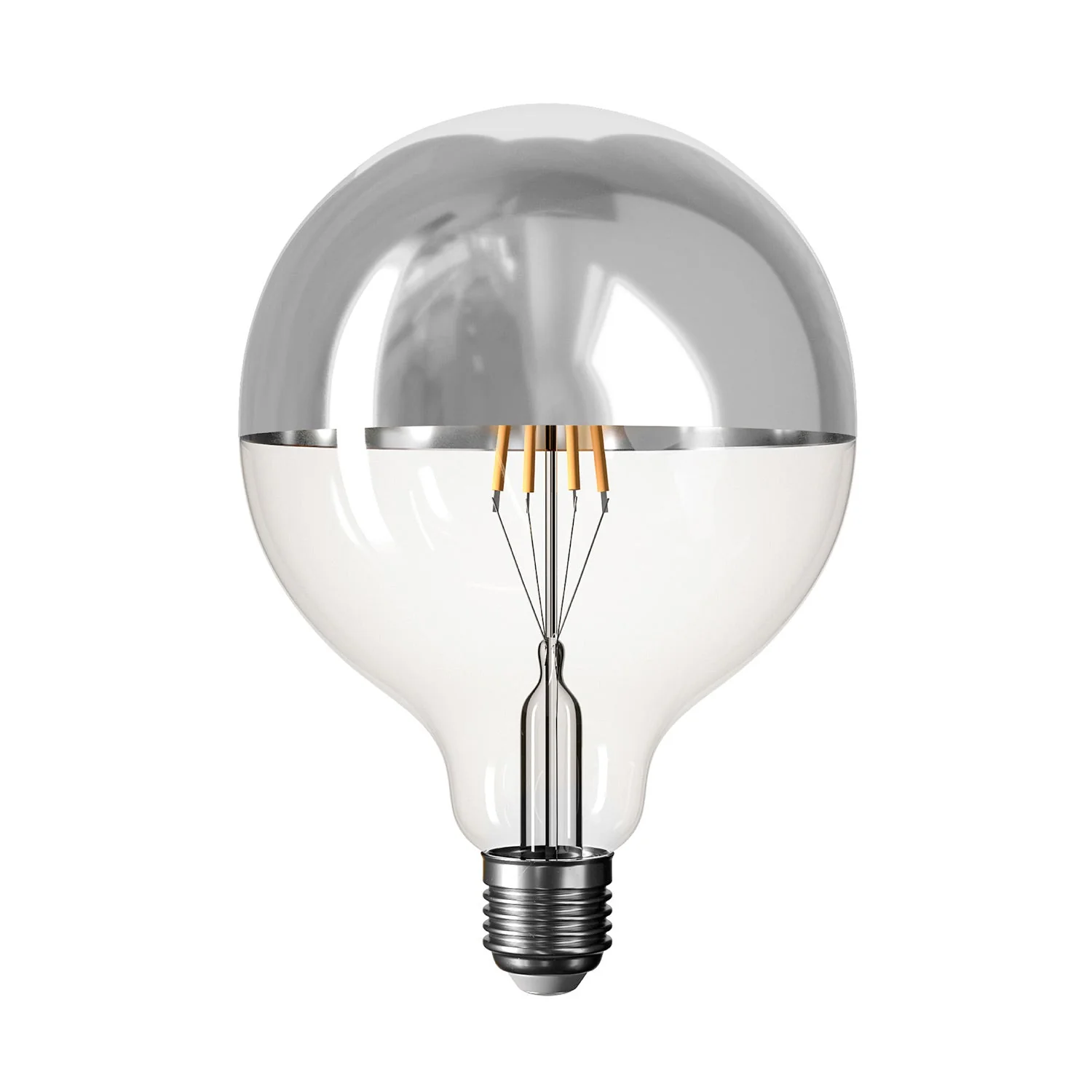 Cabless03 rechargeable portable lamp with half-sphere silver globe light bulb - Neutral - Image 4