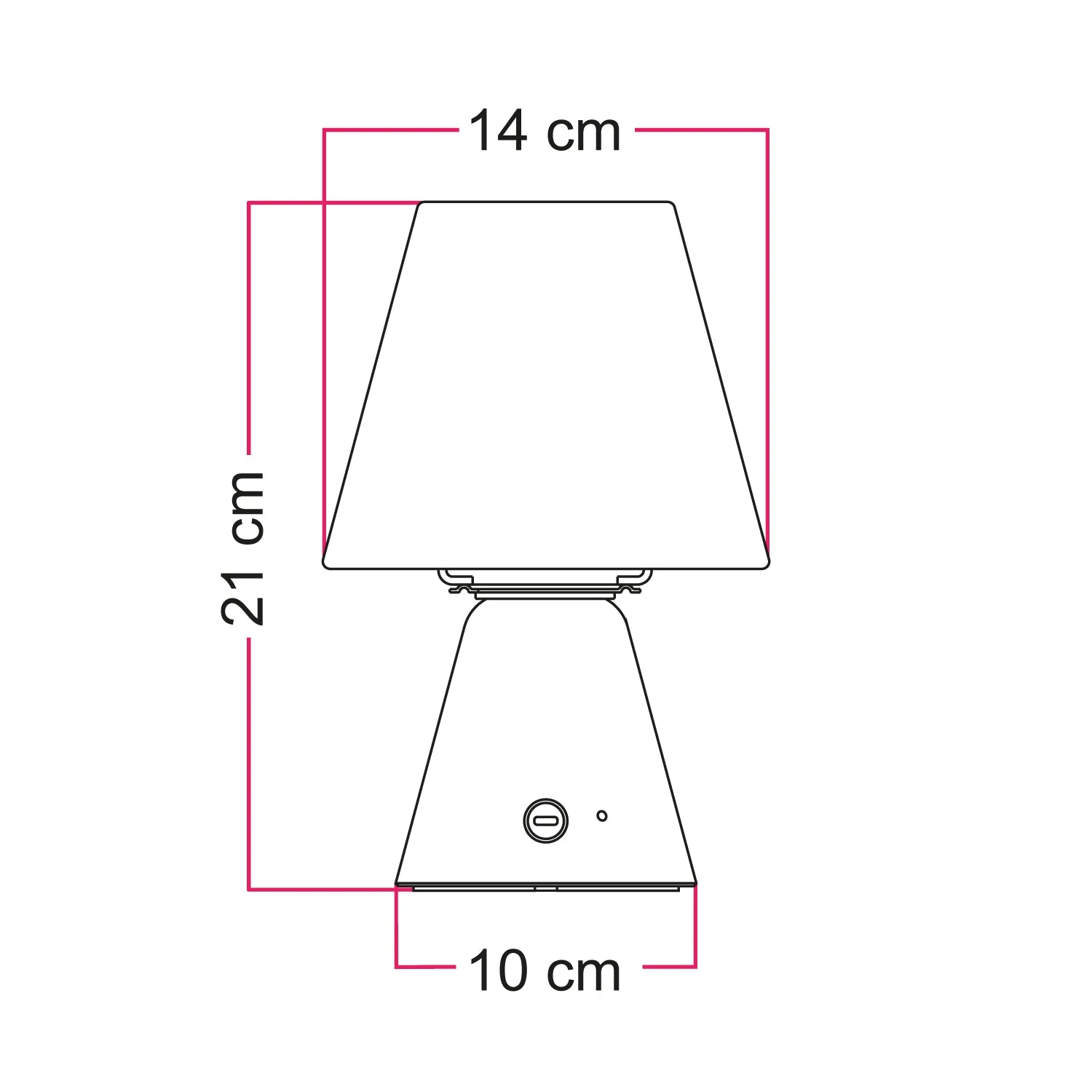 Portable rechargeable Cabless11 lamp with light bulb and lampshade - Zafferano - Image 6