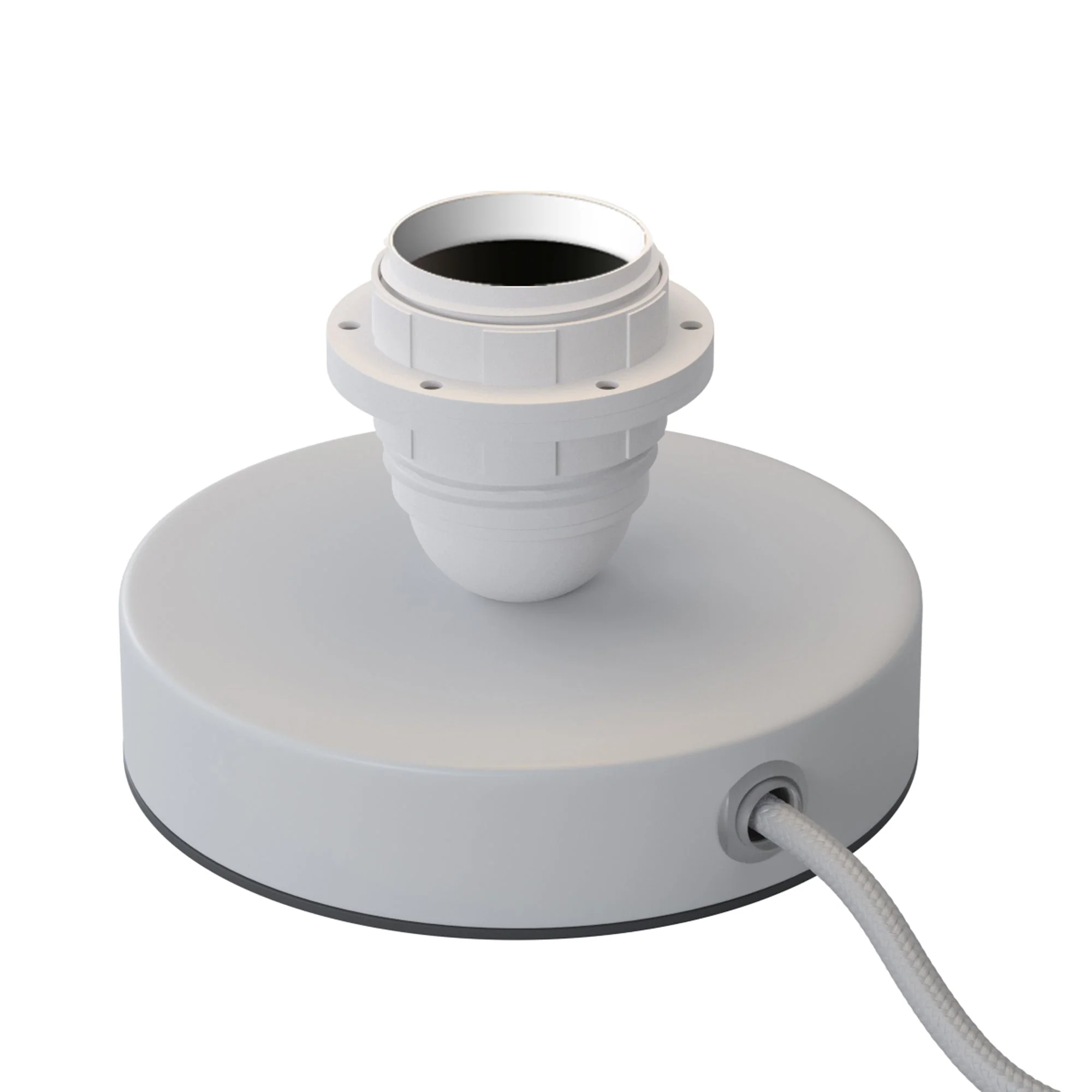 Posaluce for lampshade - Metal table lamp - Matt white