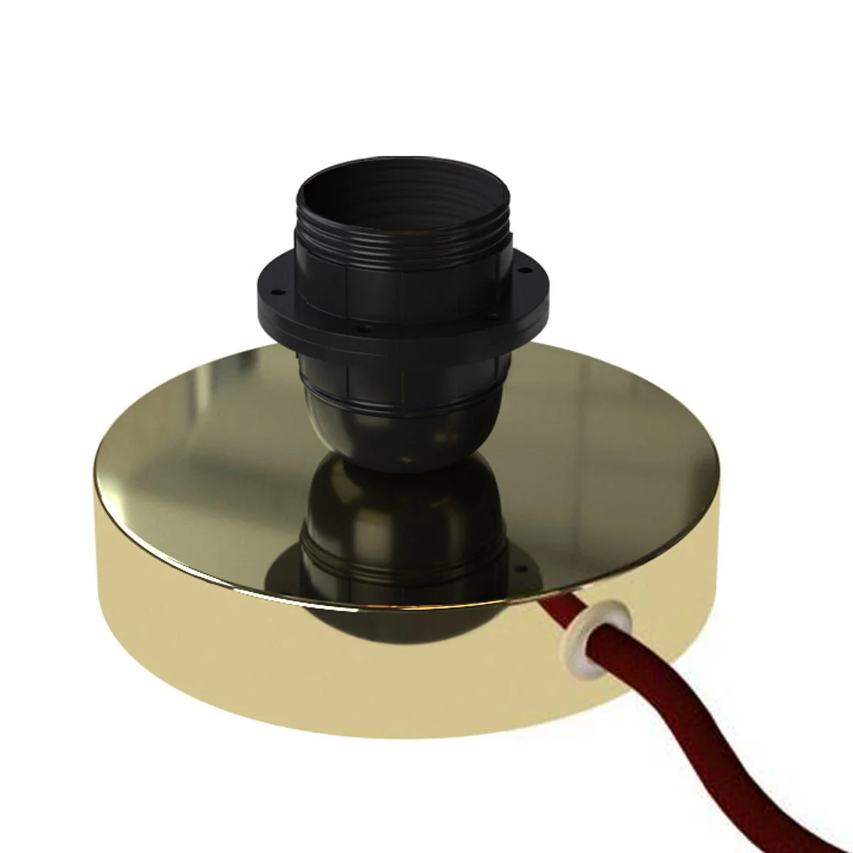 Posaluce for lampshade - Metal table lamp with UK plug - Brass