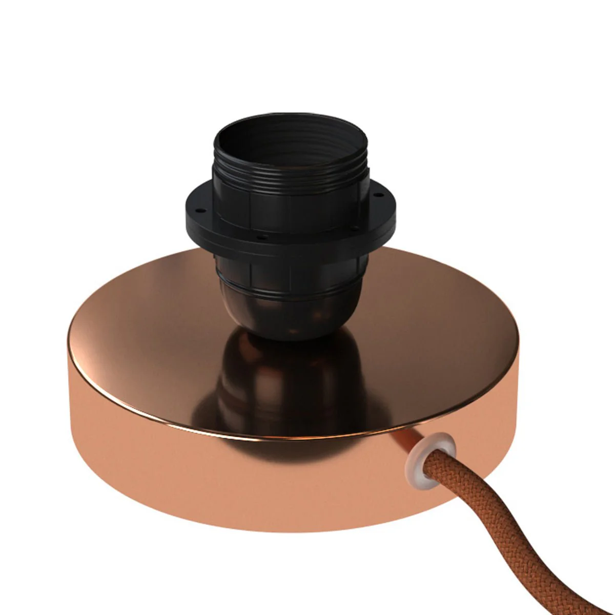 Posaluce for lampshade - Metal table lamp with UK plug - Copper