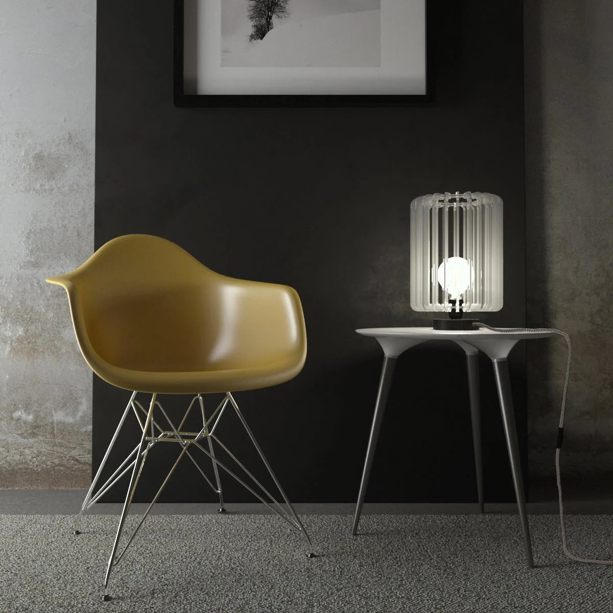 Posaluce for lampshade - Metal table lamp - Black - Image 2