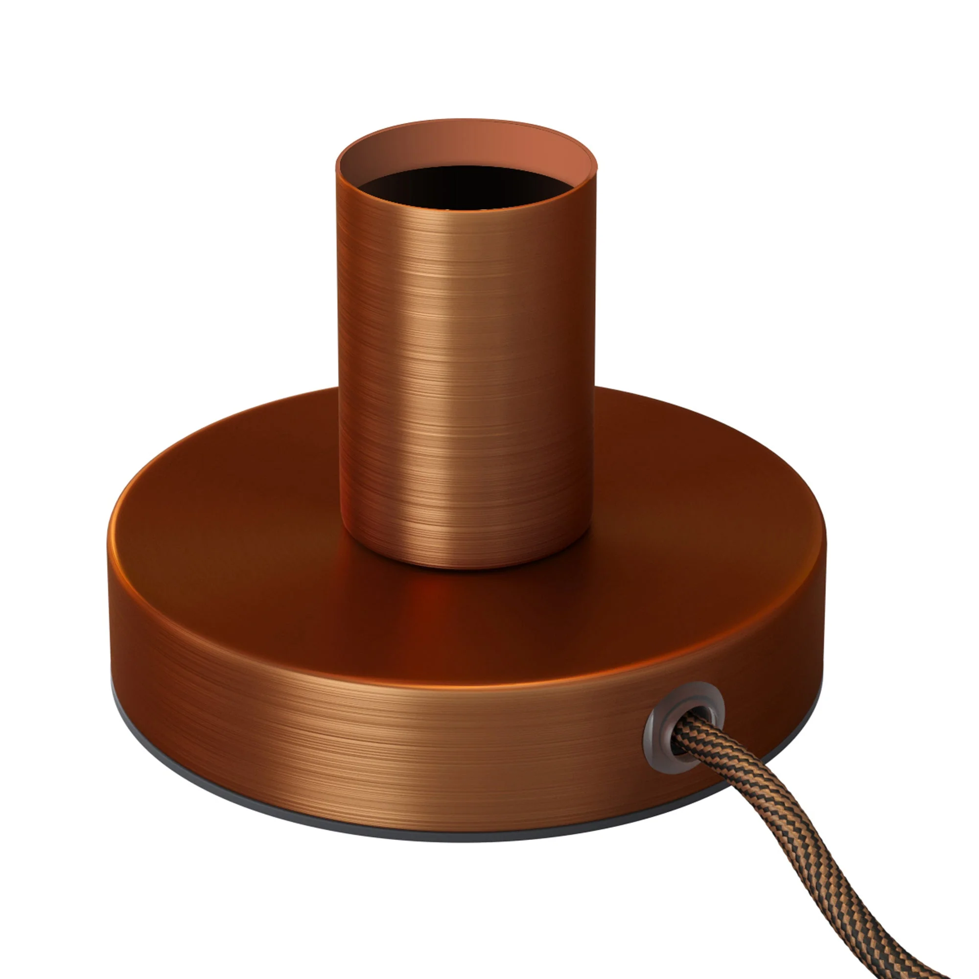 Posaluce - Metal table lamp with UK plug - Satin copper