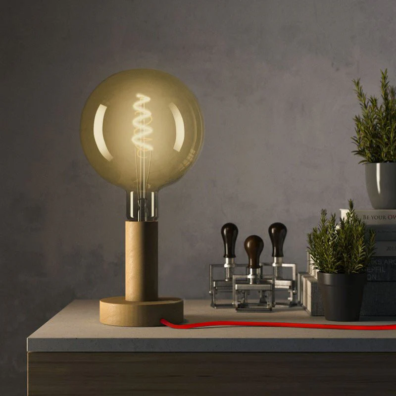 Posaluce - Large Wood Table Lamp - Neutral - Image 2