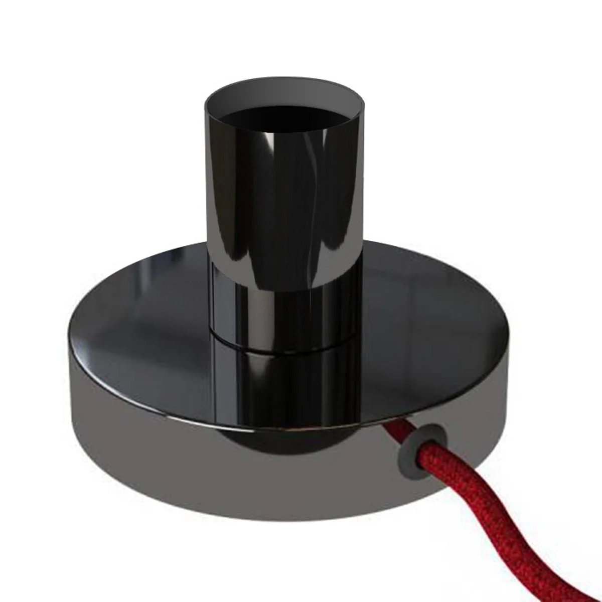 Posaluce - Metal table lamp with UK plug - Pearl black