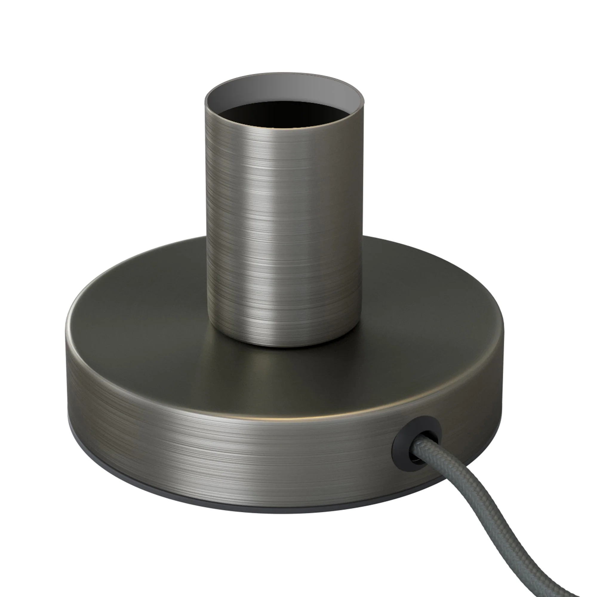 Posaluce - Metal table lamp with UK plug - Satin titanium