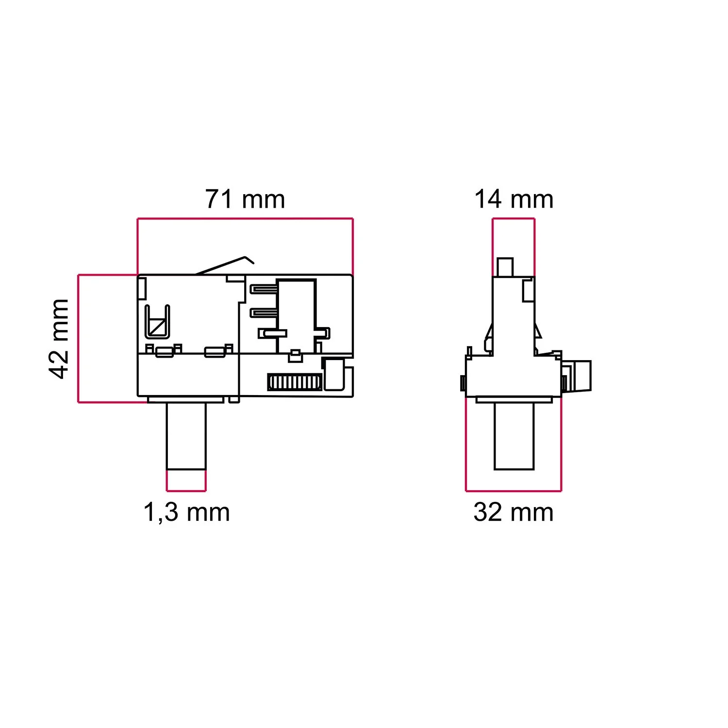 Powergear White adaptor for three-phase track - for suspension - Image 4