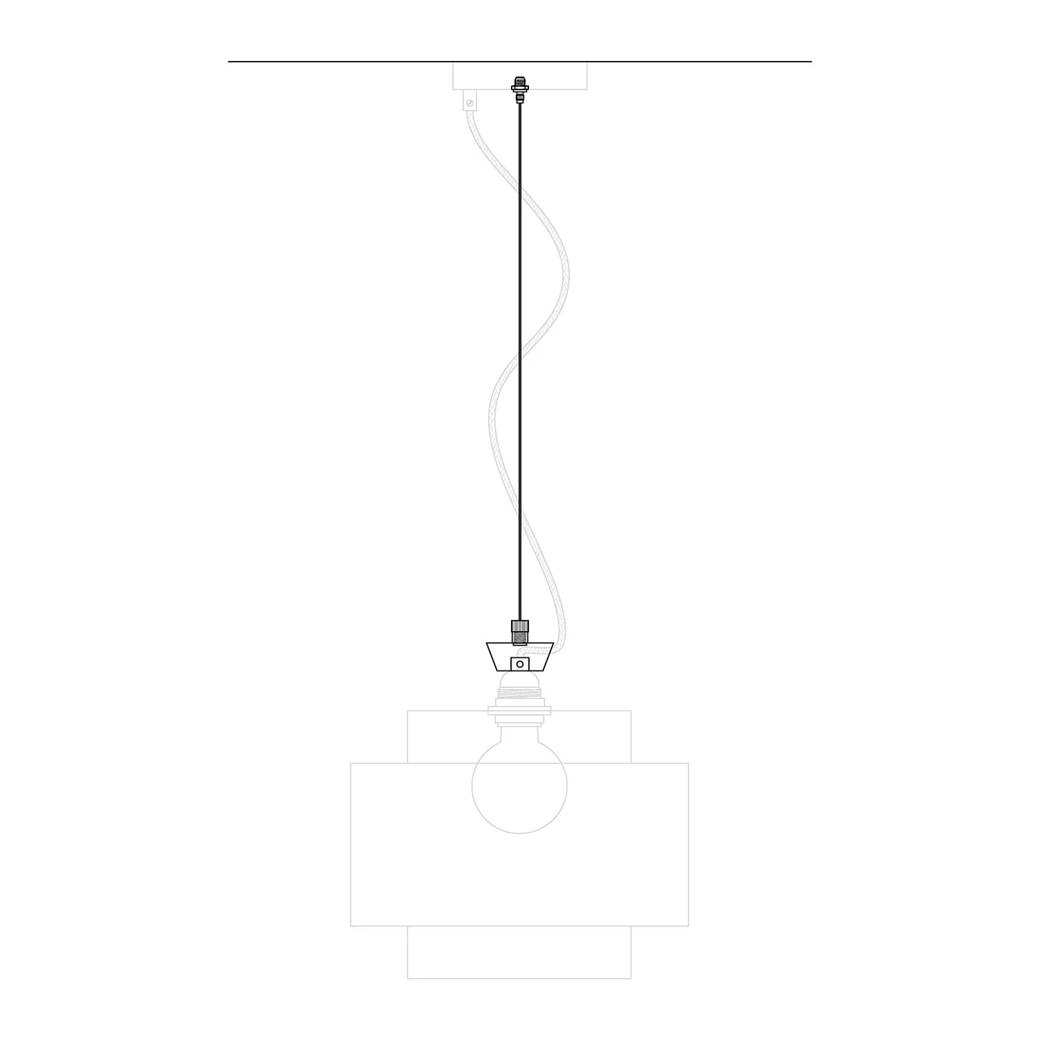 Professional suspension kit with tensioner for Ceiling canopy, 3 m steel cord and micrometric balancer - Image 5