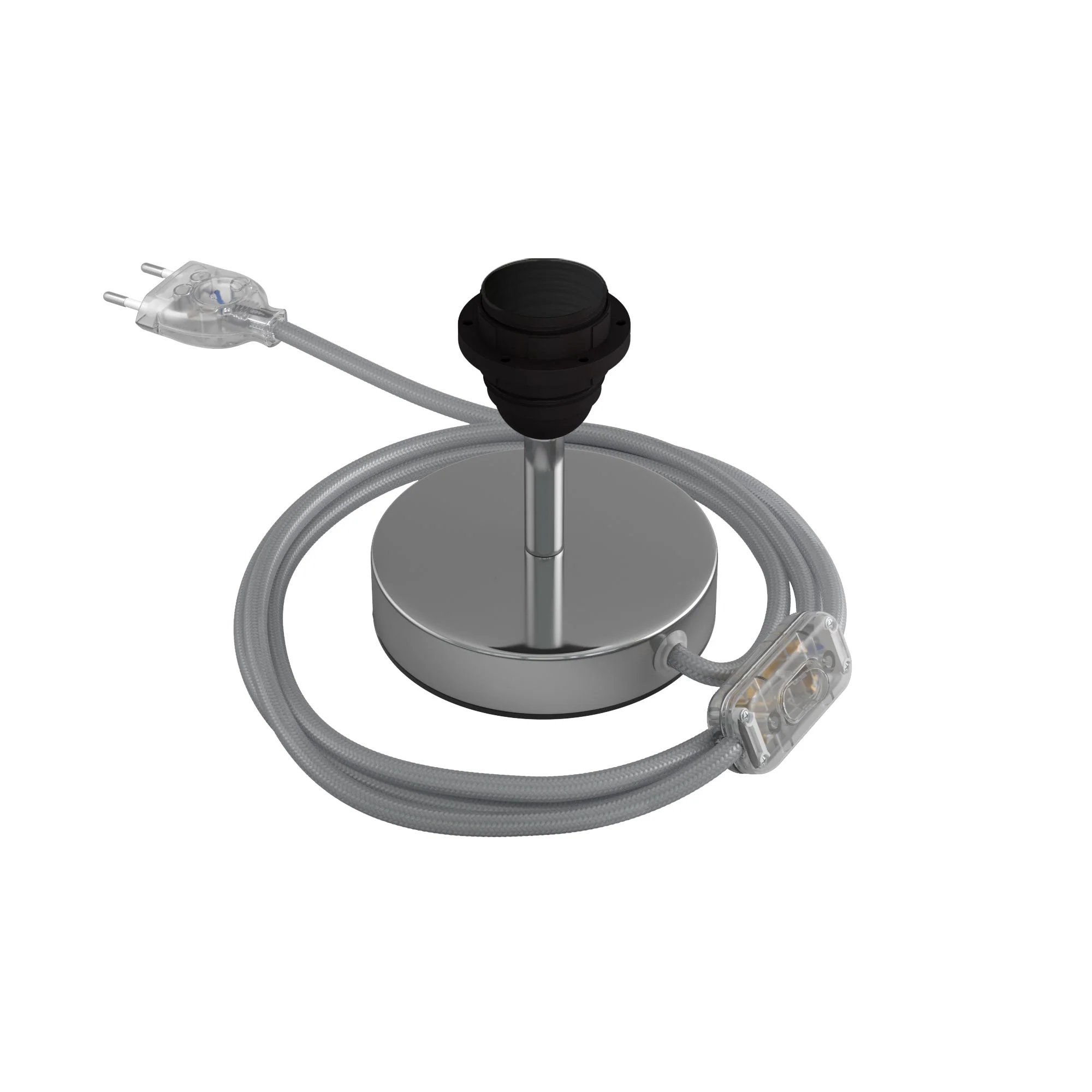 Lampshade riser – Metal table lamp – Chrome