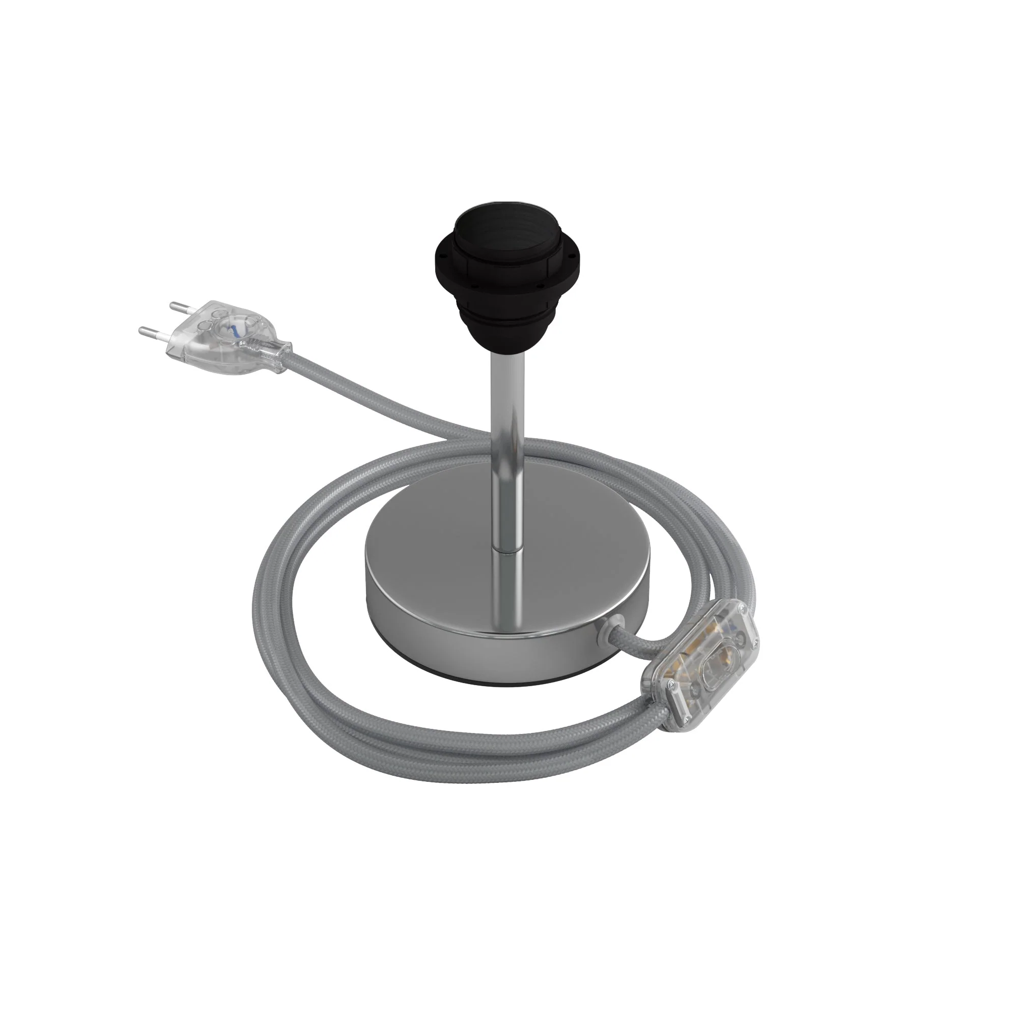 Lampshade riser – Metal table lamp – Chrome - Image 5