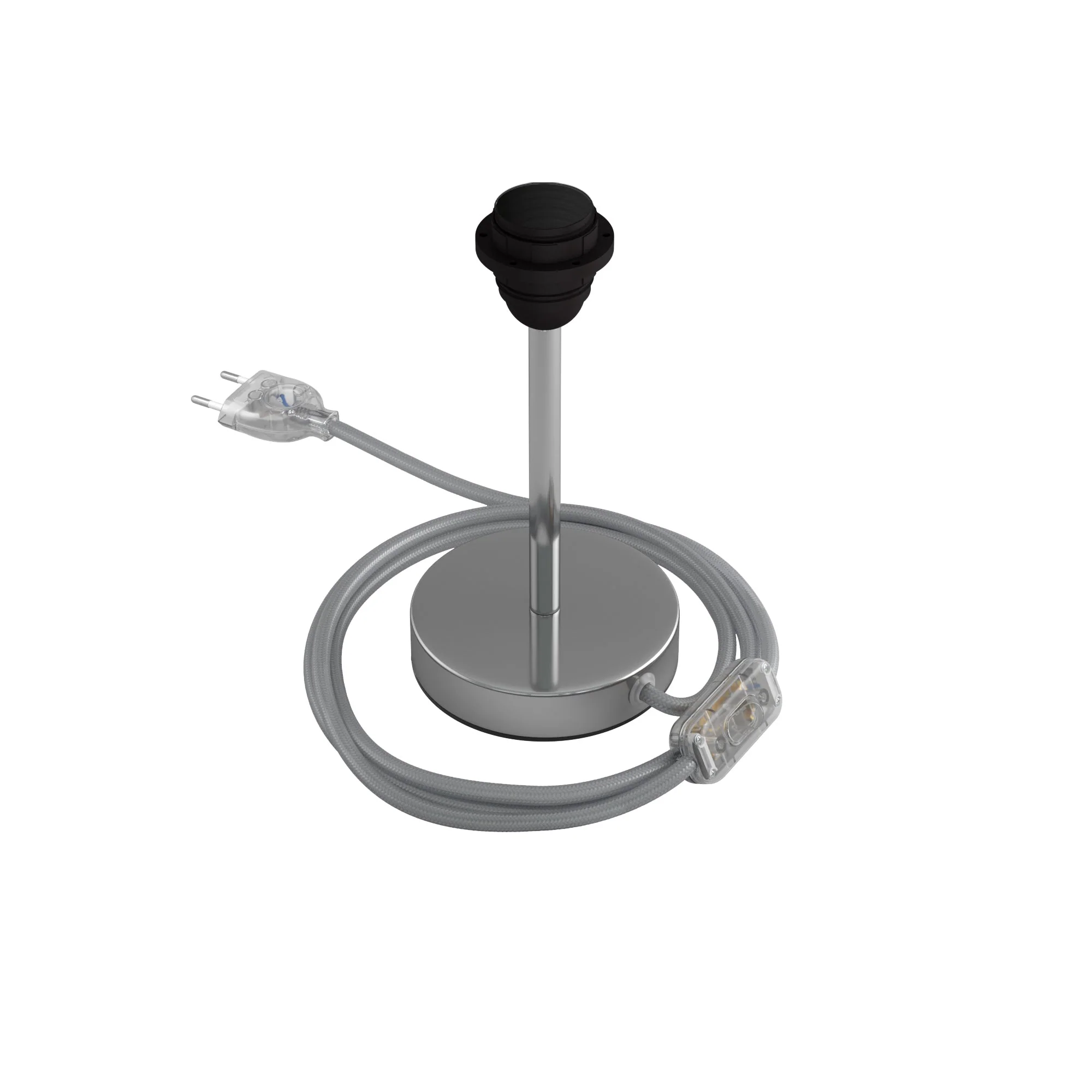 Lampshade riser – Metal table lamp – Chrome - Image 6