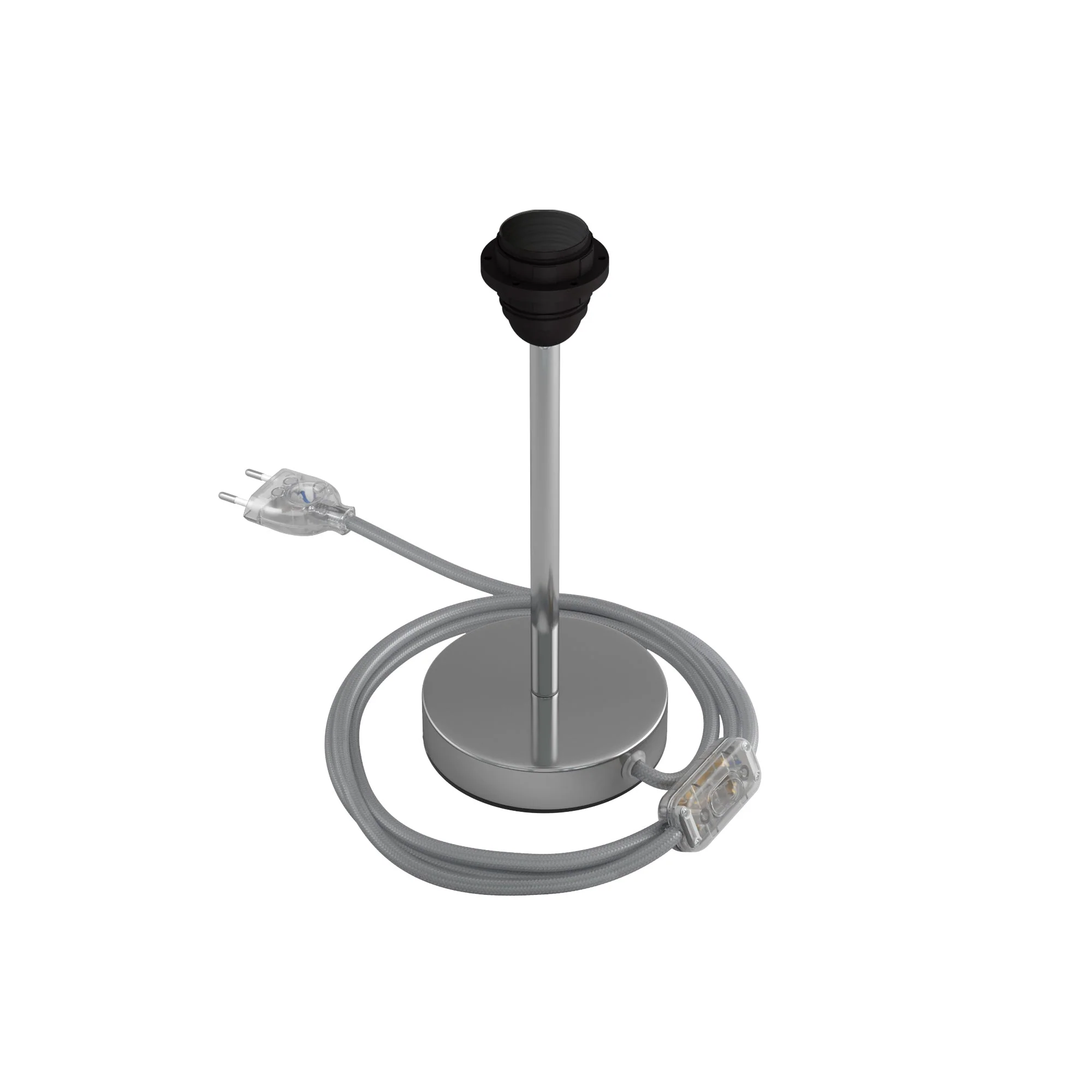 Lampshade riser – Metal table lamp – Chrome - Image 7