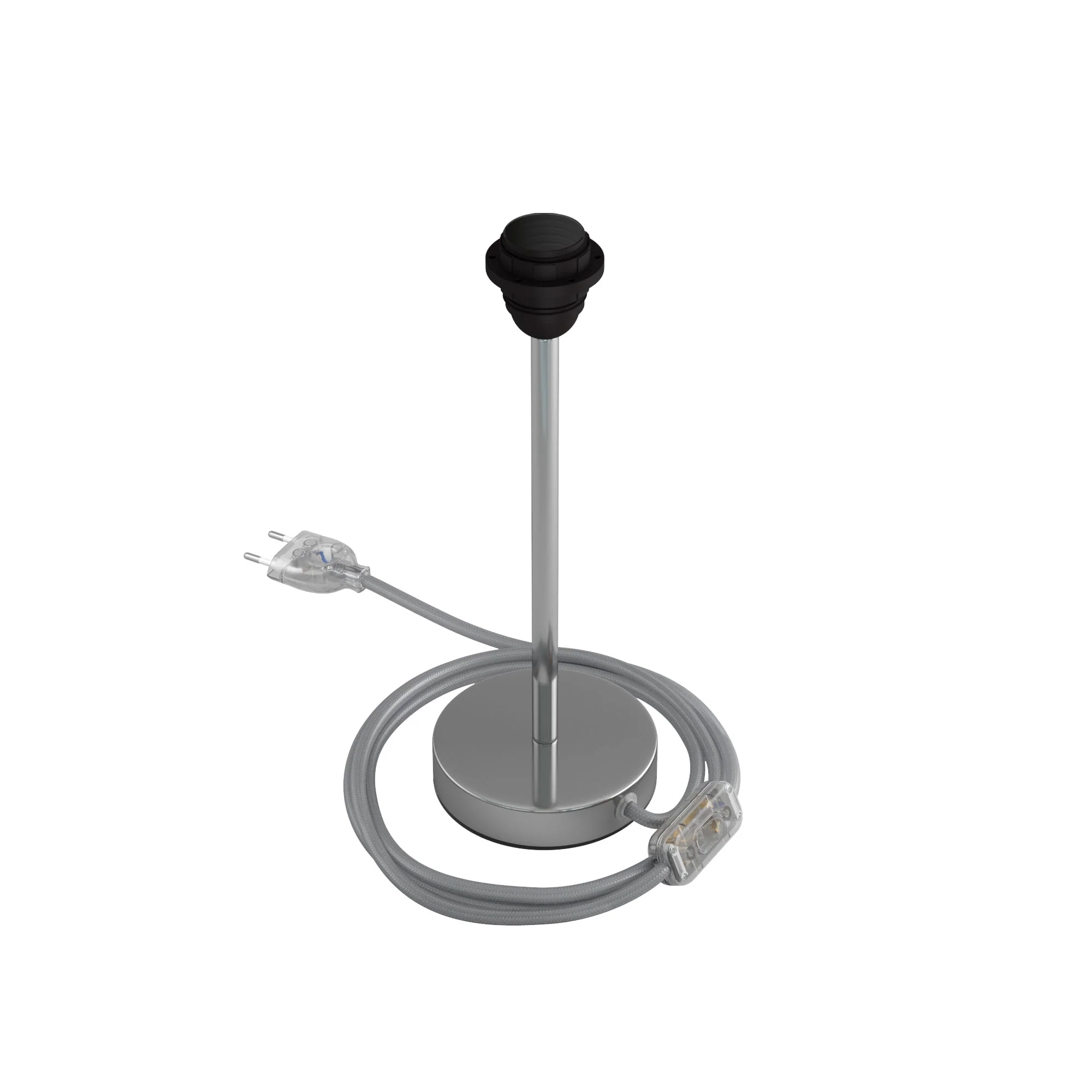 Lampshade riser – Metal table lamp – Chrome - Image 8