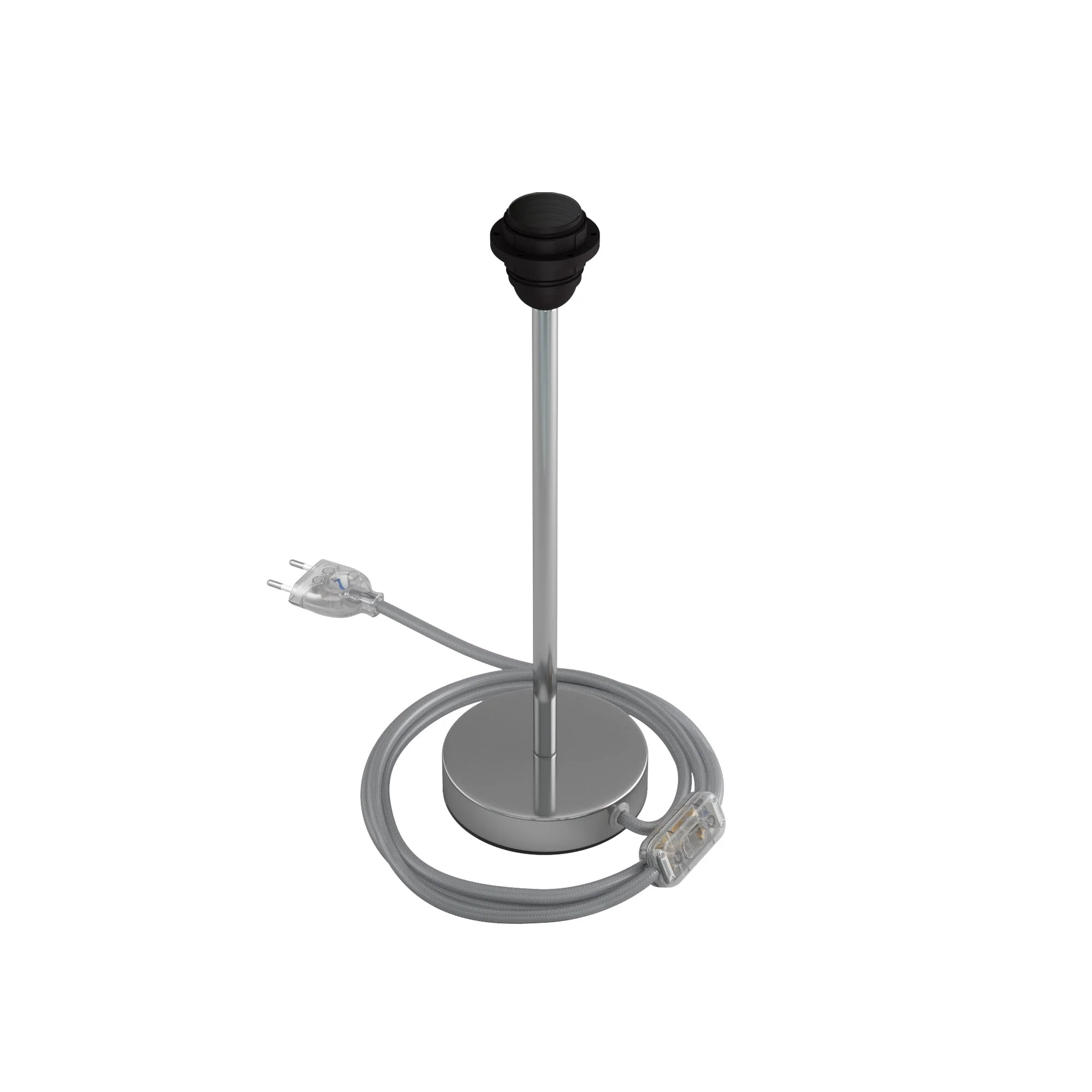 Lampshade riser – Metal table lamp – Chrome - Image 9