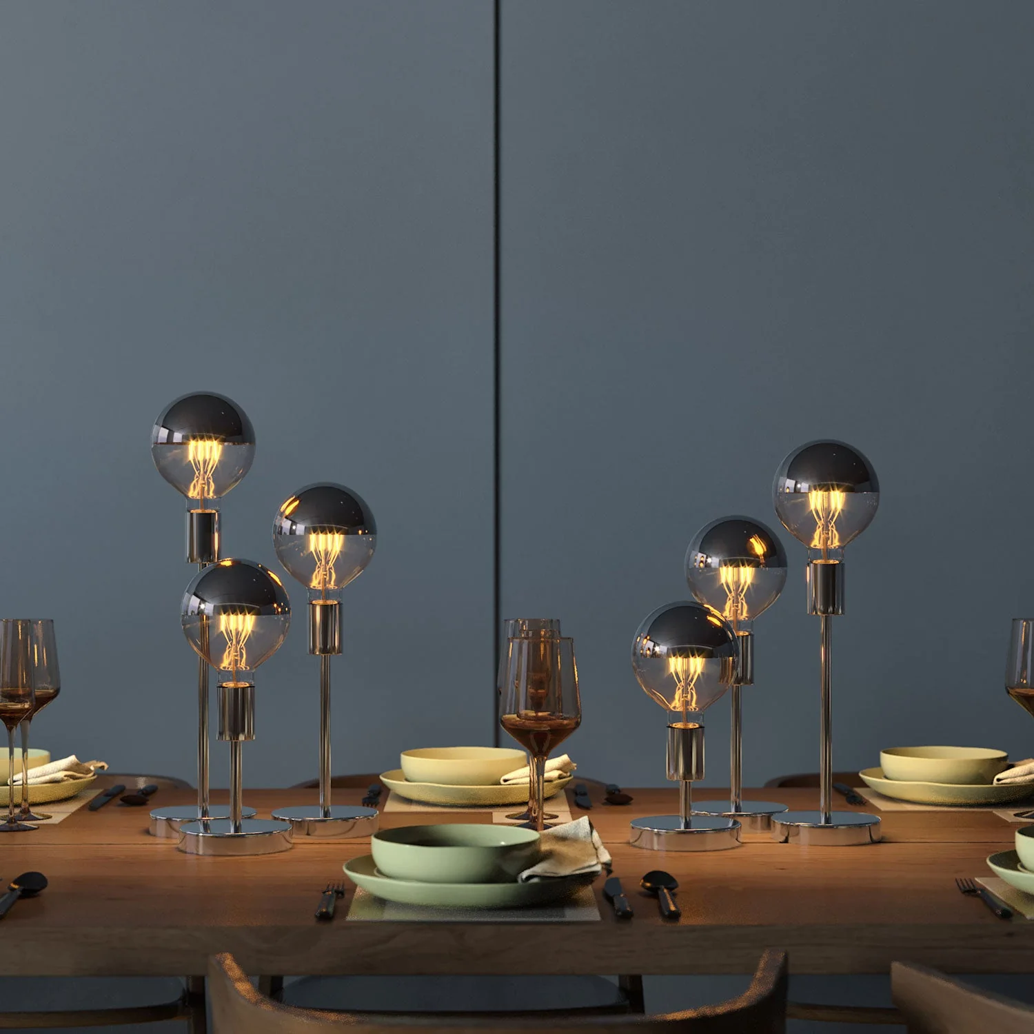 Alzaluce – Metal table lamp – Chrome - Image 2