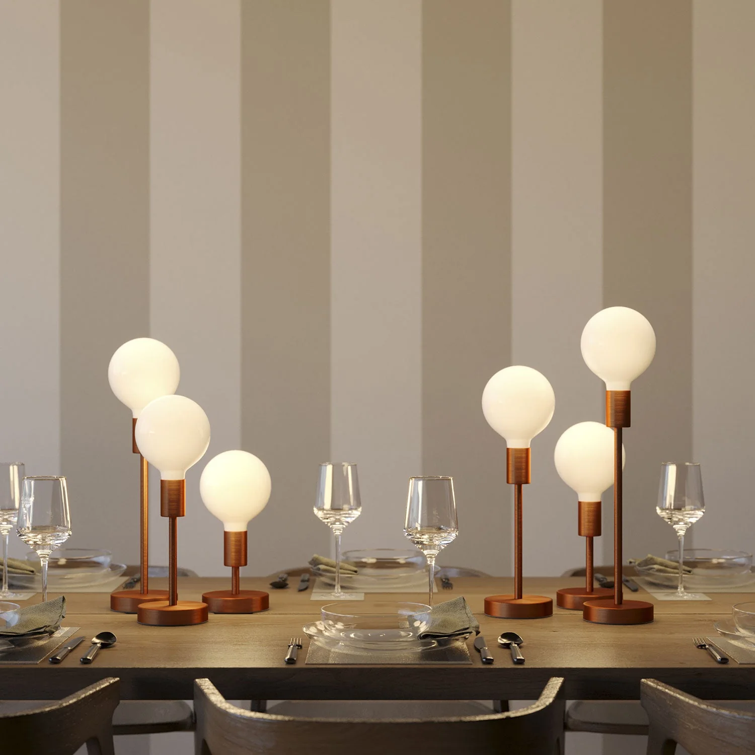 Alzaluce - Metal table lamp - Satin copper - Image 2