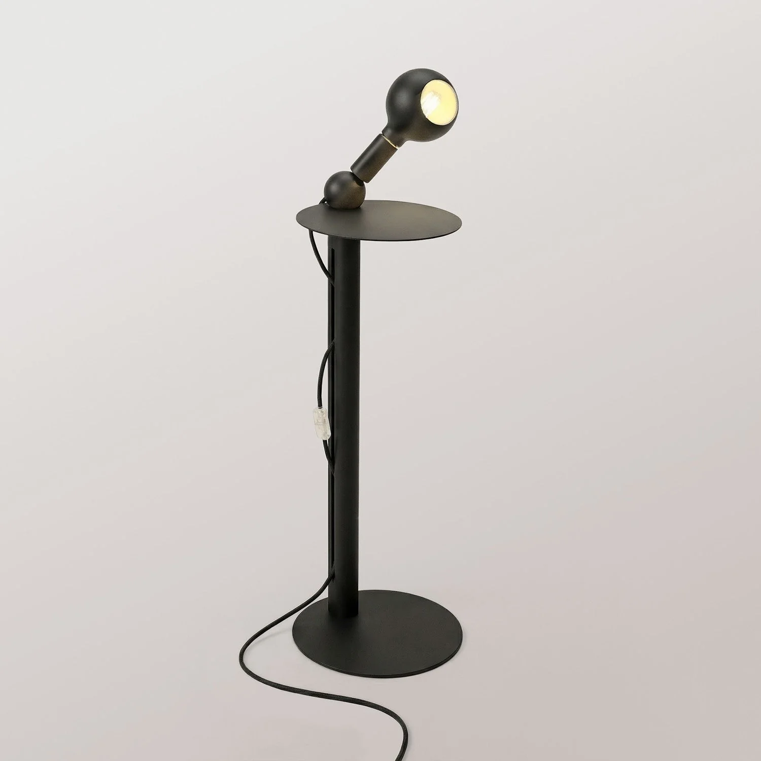 Rocco - Floor lamp with Camo Light bulb - Black