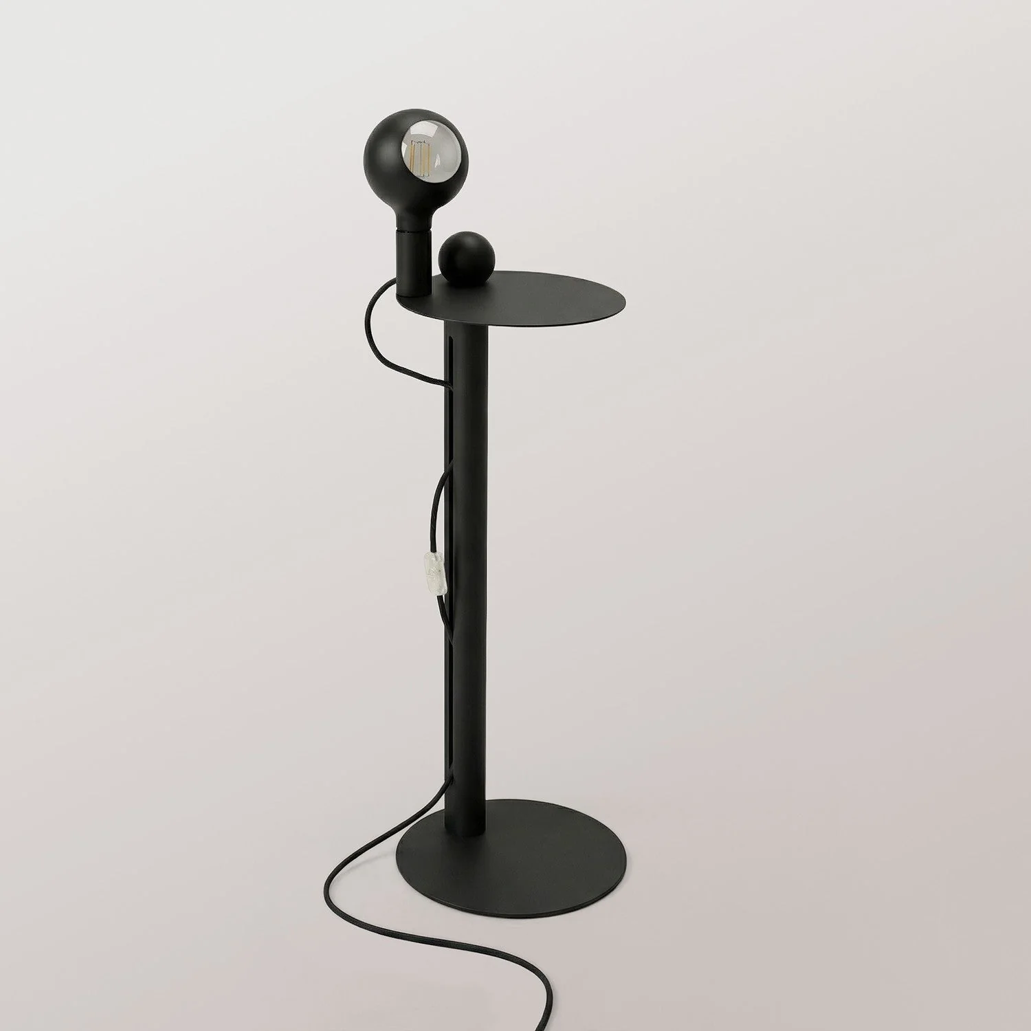Rocco - Floor lamp with Camo Light bulb - Black - Image 5