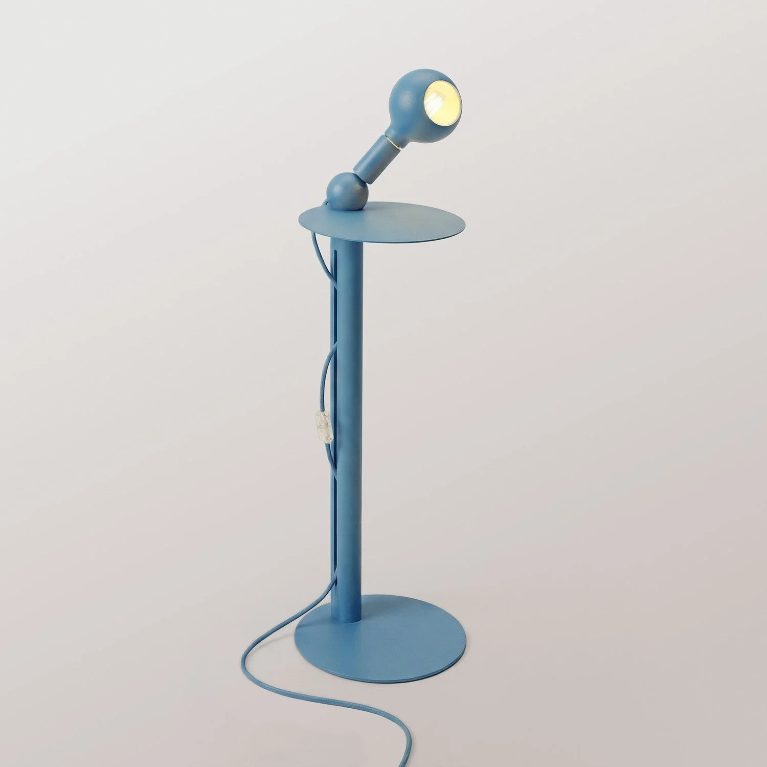 Rocco - Floor lamp with Camo Light bulb - Blue