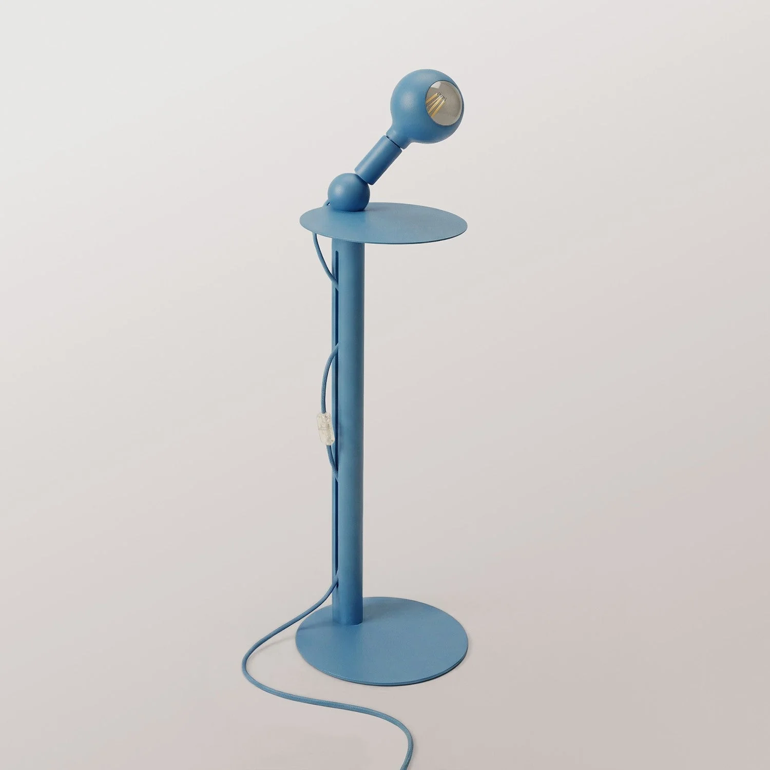 Rocco - Floor lamp with Camo Light bulb - Blue - Image 4