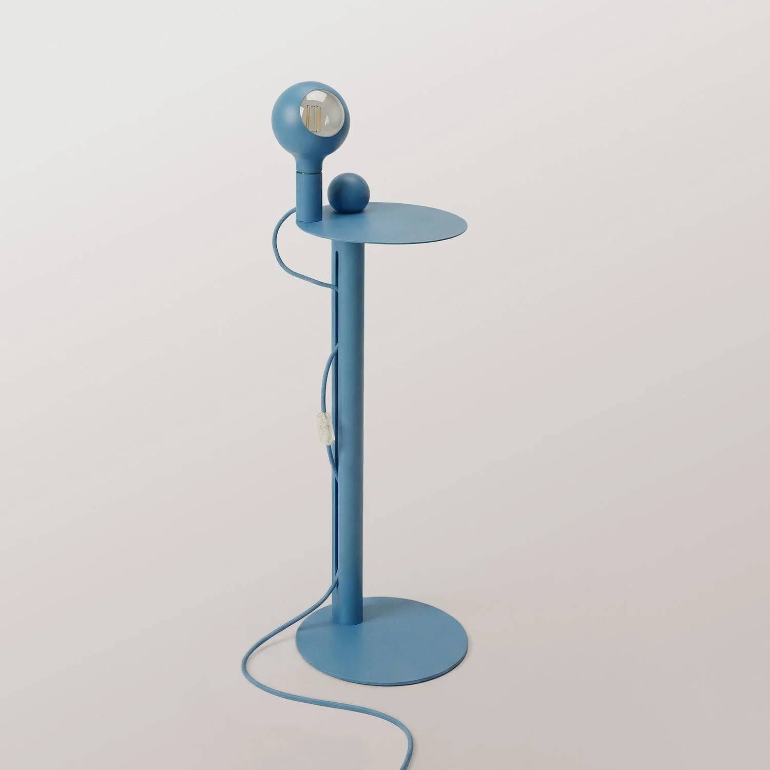 Rocco - Floor lamp with Camo Light bulb - Blue - Image 5