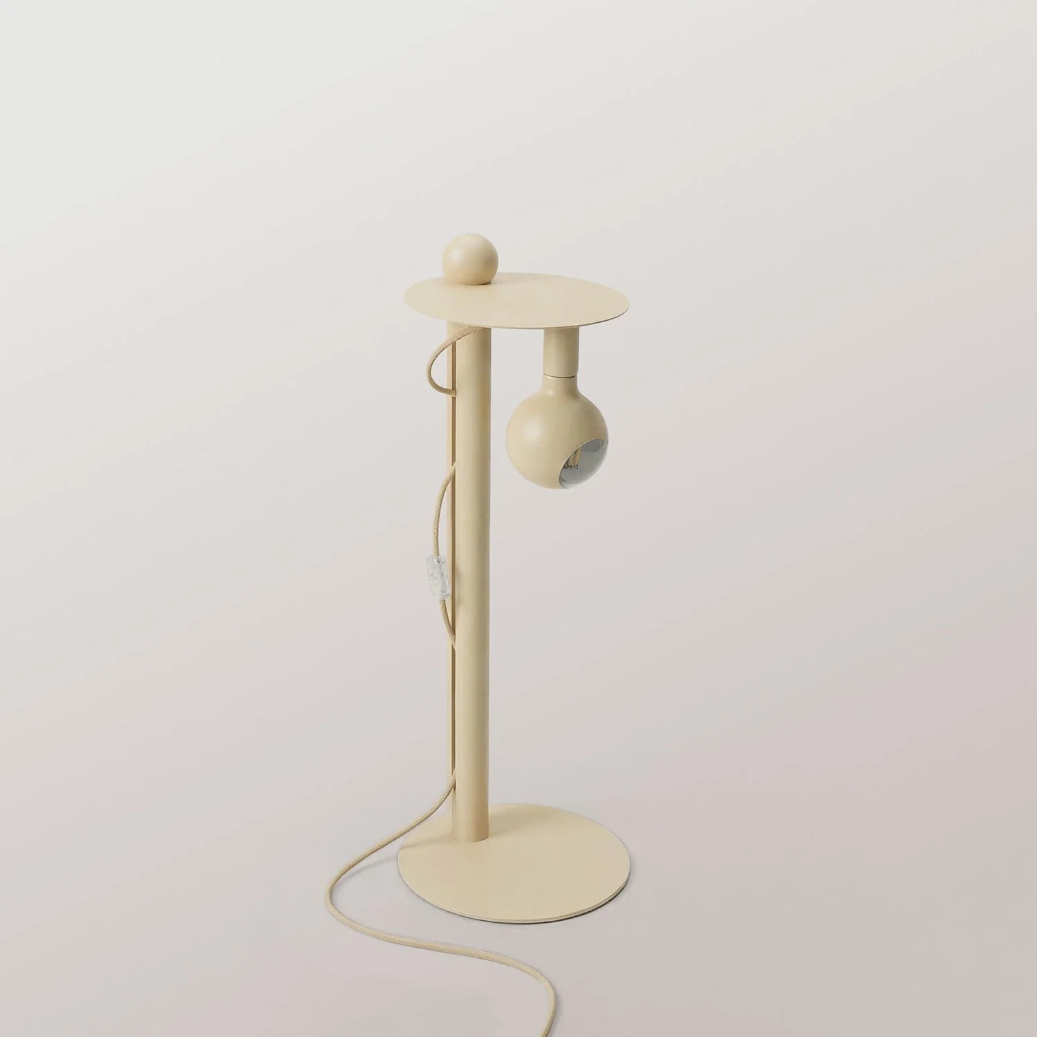 Rocco - Floor lamp with Camo Light bulb - Cream - Image 6